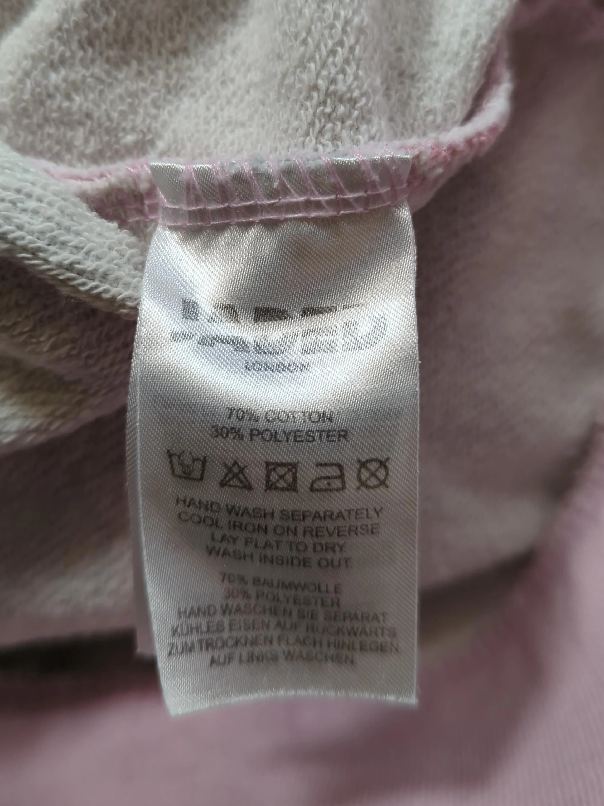 Jaded London Women's Hoodie S Pink Graphic Cotton with Polyester Pullover - Image 6