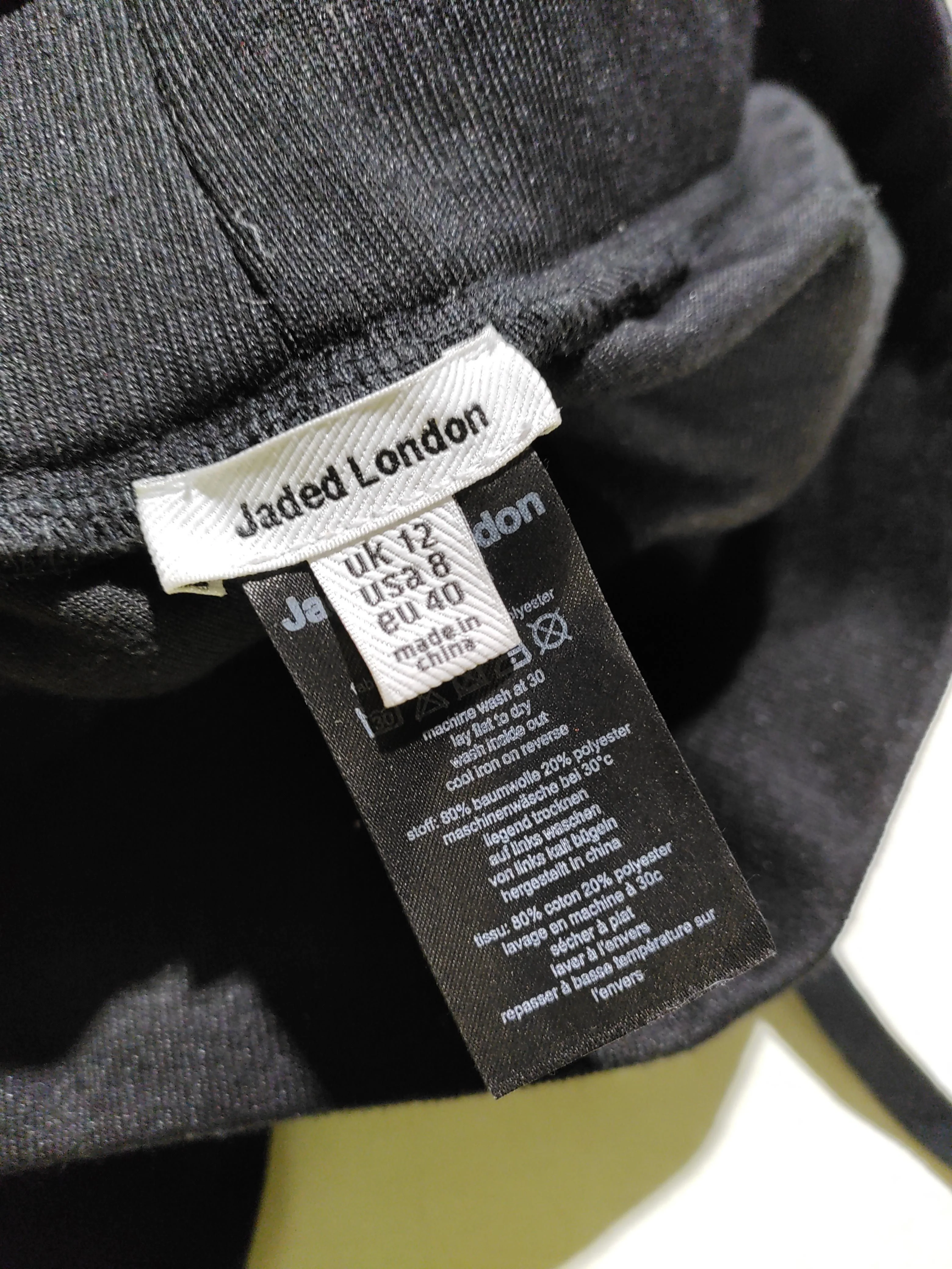 Jaded London Women's Sports Bottoms UK 12 Black Cotton with Polyester Sweatpants - Image 6