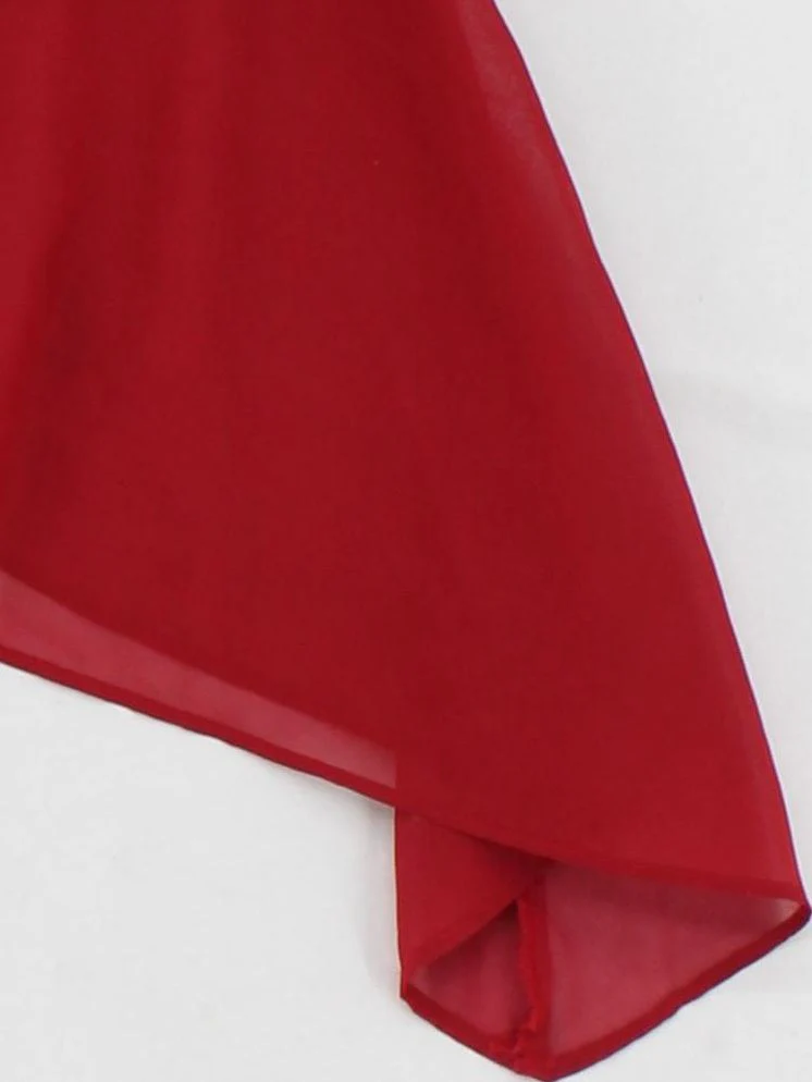 Jaded London Women's Top UK 12 Red 100% Polyester Sleeveless Square Neck Cropped - Image 4