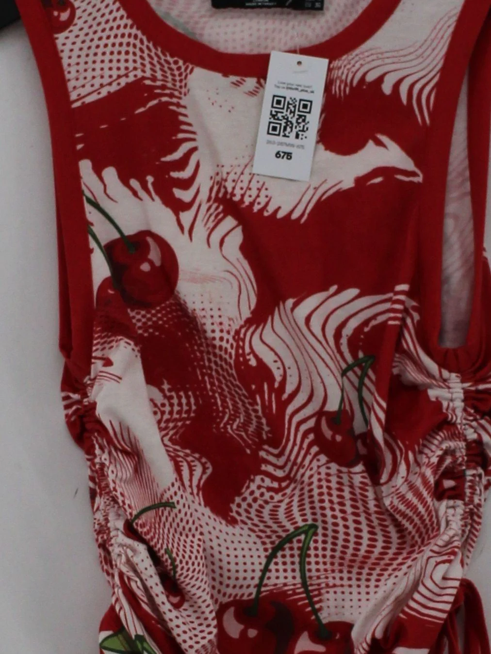 Jaded London Women's Top UK 8 Red 100% Other Sleeveless Round Neck Basic - Image 3
