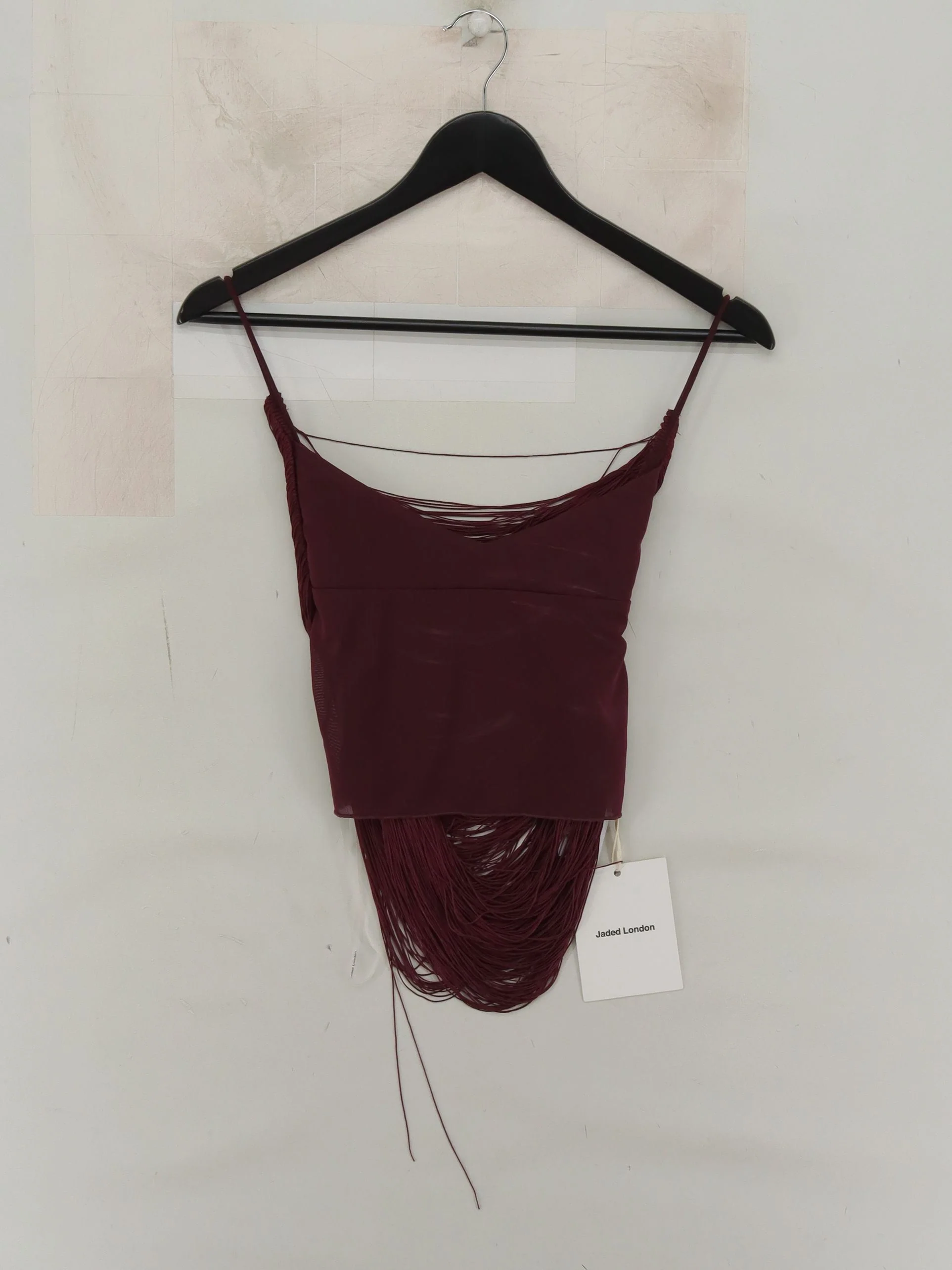 Jaded London Women's Top XS Red Polyester with Elastane Sleeveless V-Neck Basic - Image 2