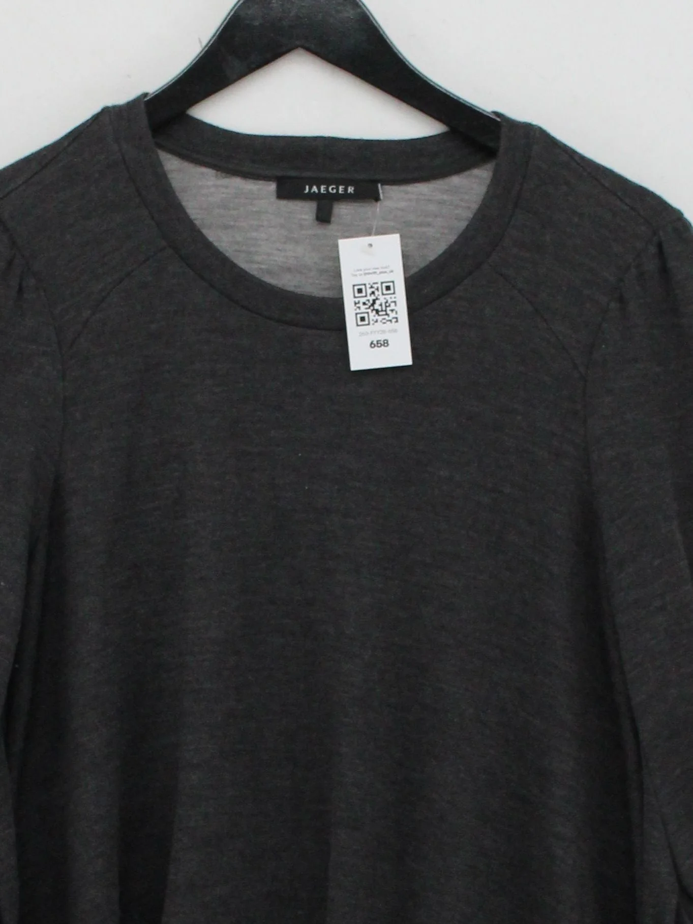 Jaeger A-Line Mini Dress M in Grey - Image 3