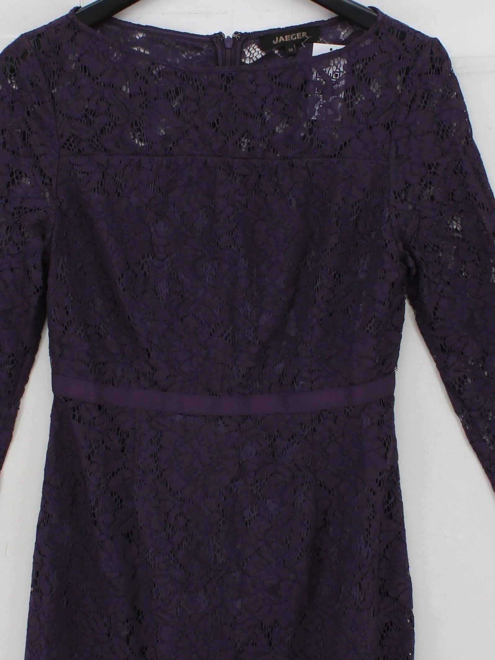 Jaeger A-Line Mini Dress UK10 in Purple - Image 3