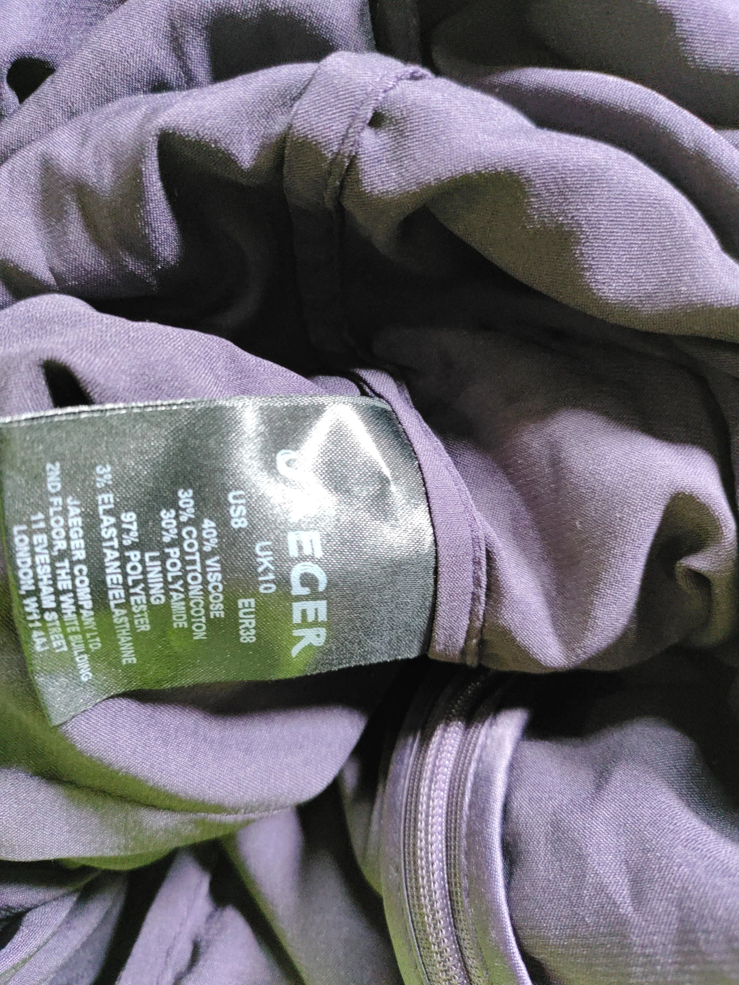 Jaeger A-Line Mini Dress UK10 in Purple - Image 6