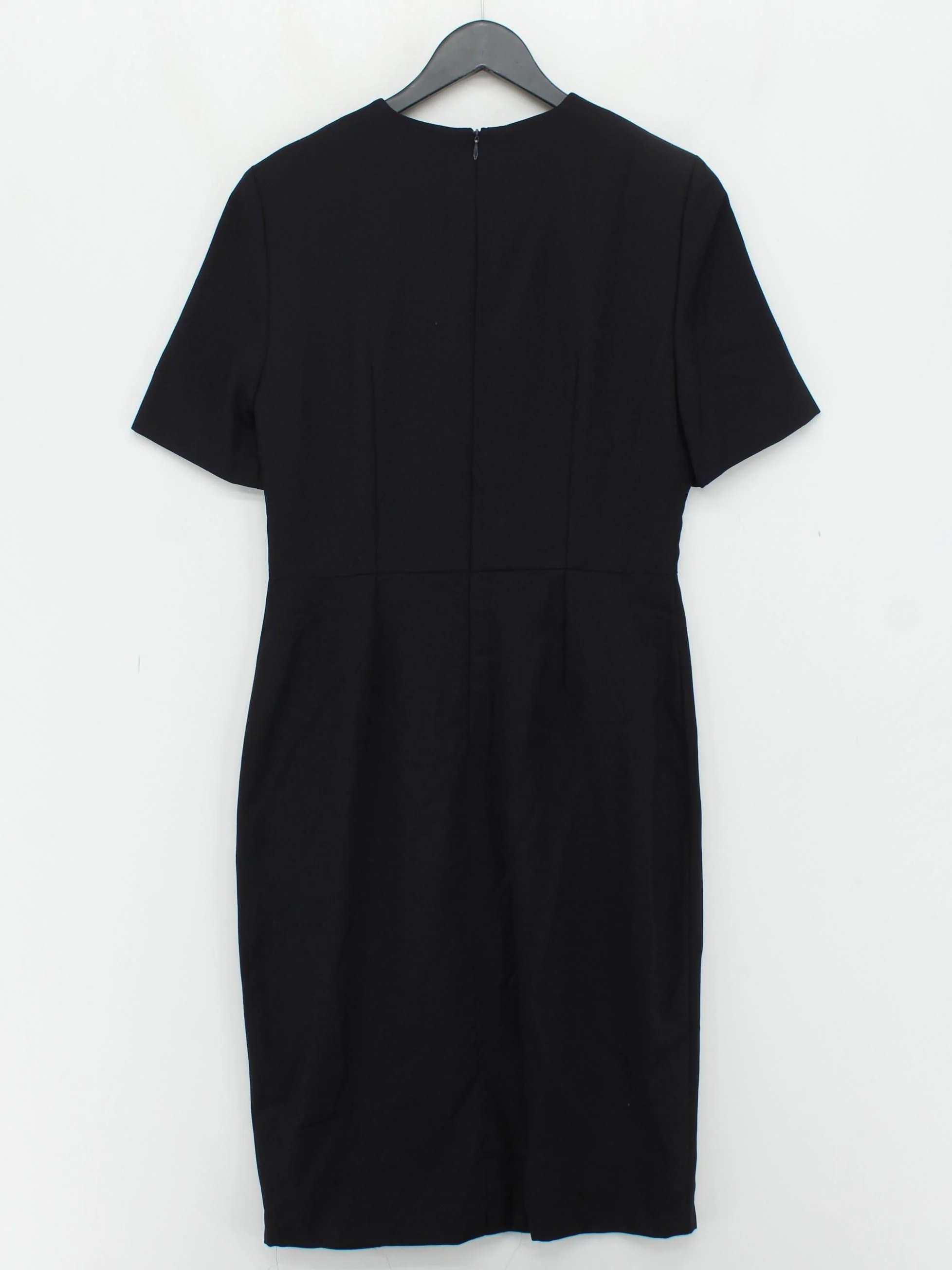 Jaeger Bodycon Midi Dress UK10 in Black - Image 2