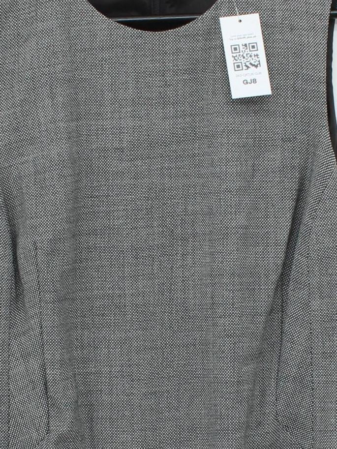 Jaeger Bodycon Midi Dress UK12 in Grey - Image 3