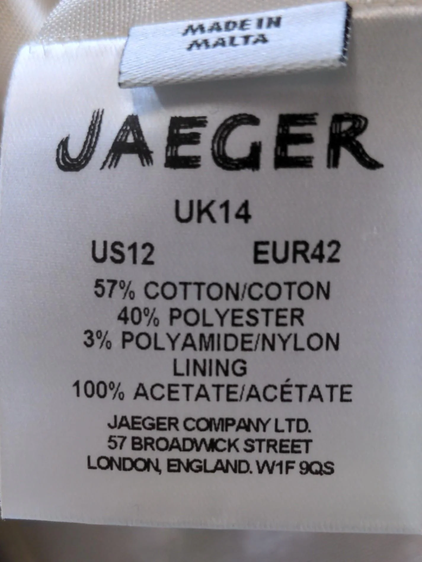 Jaeger Bodycon Midi Dress UK14 in Multi - Image 6