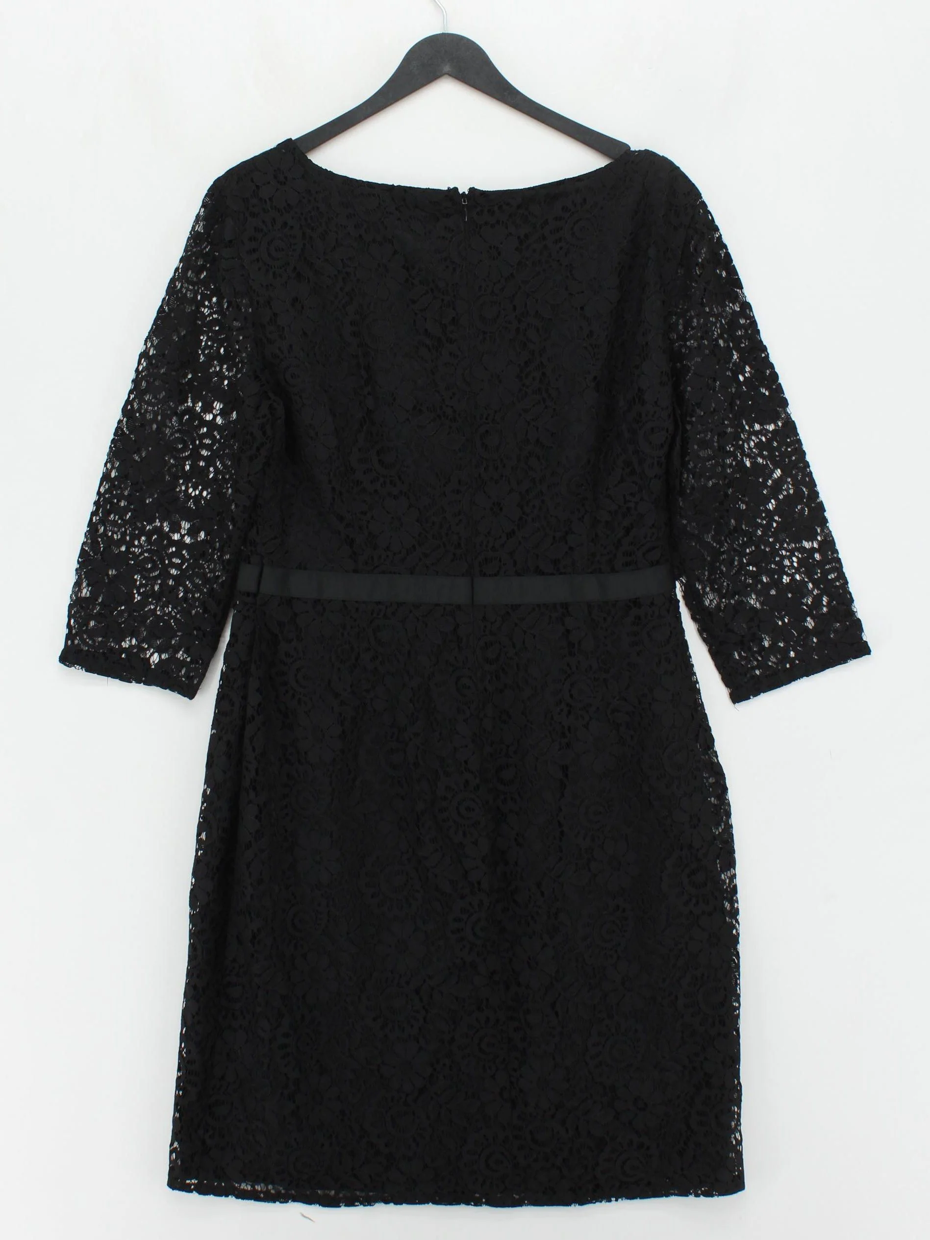Jaeger Bodycon Midi Dress UK16 in Black - Image 2