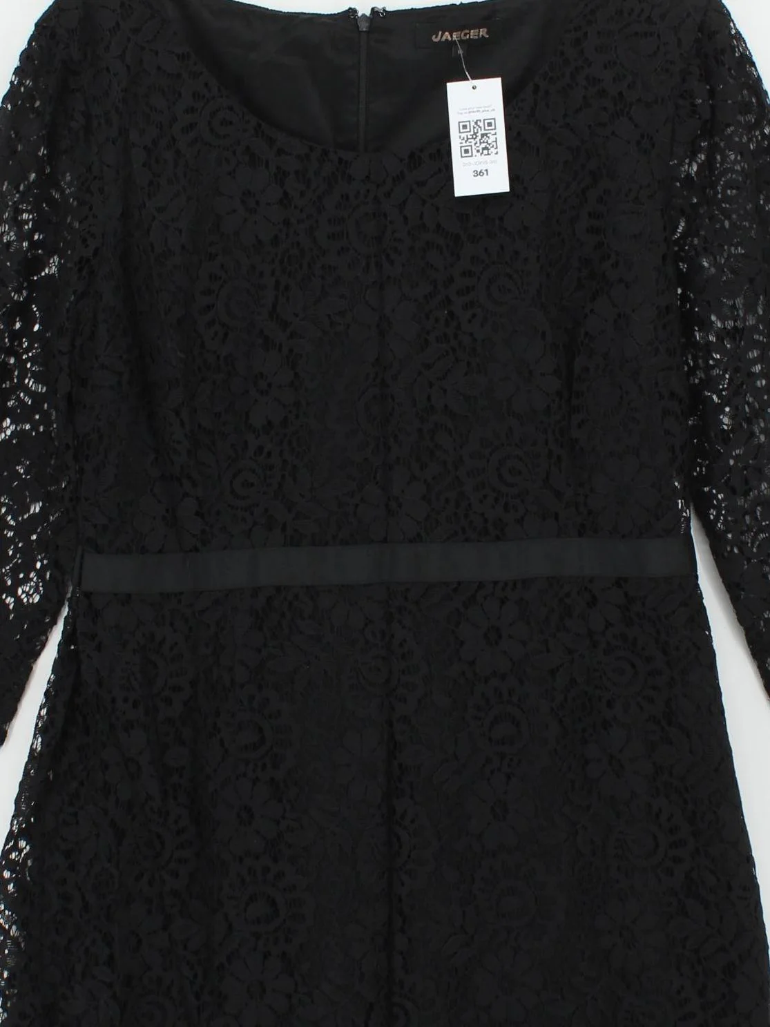 Jaeger Bodycon Midi Dress UK16 in Black - Image 3