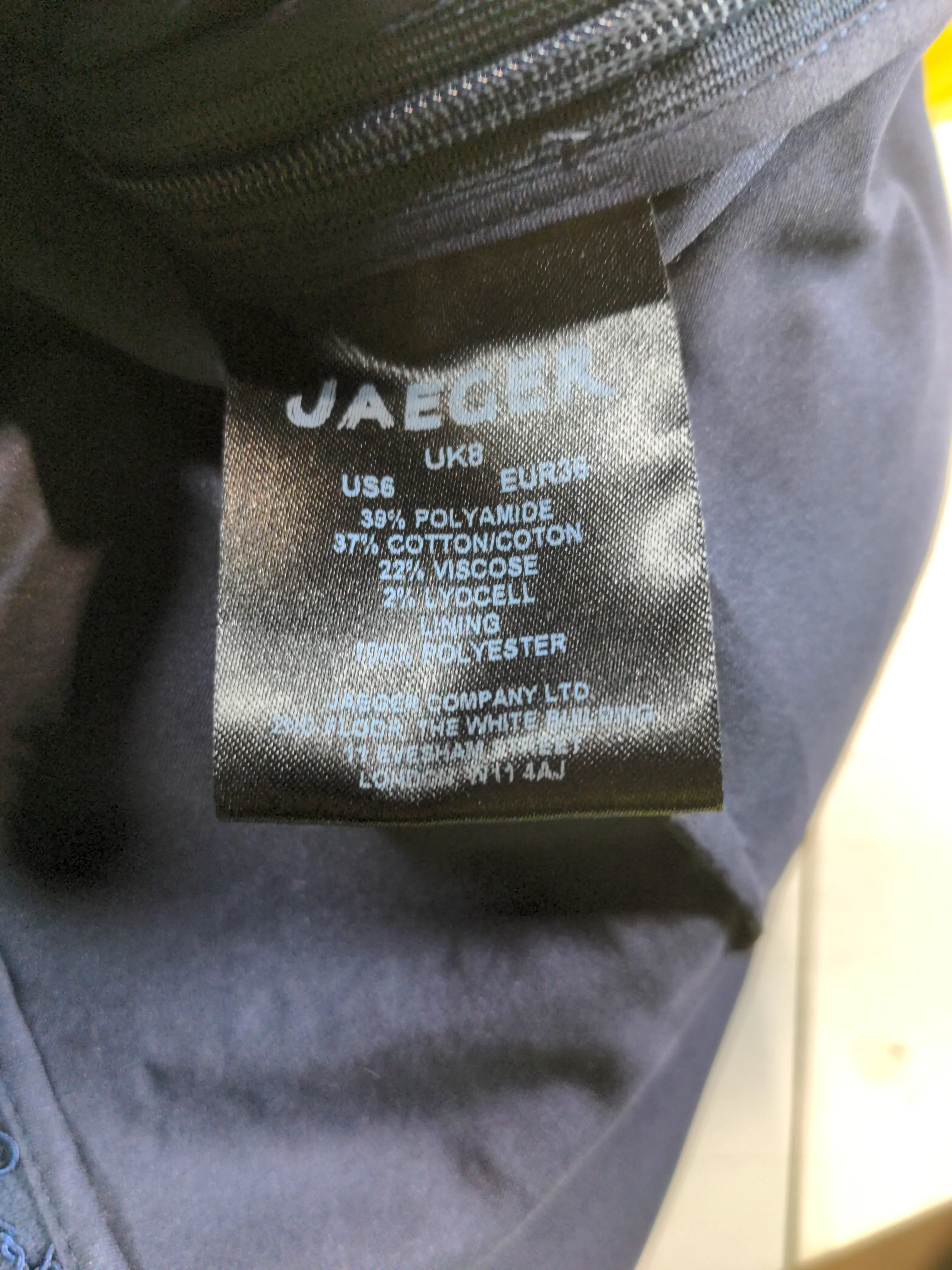 Jaeger Bodycon Mini Dress UK8 in Blue - Image 6