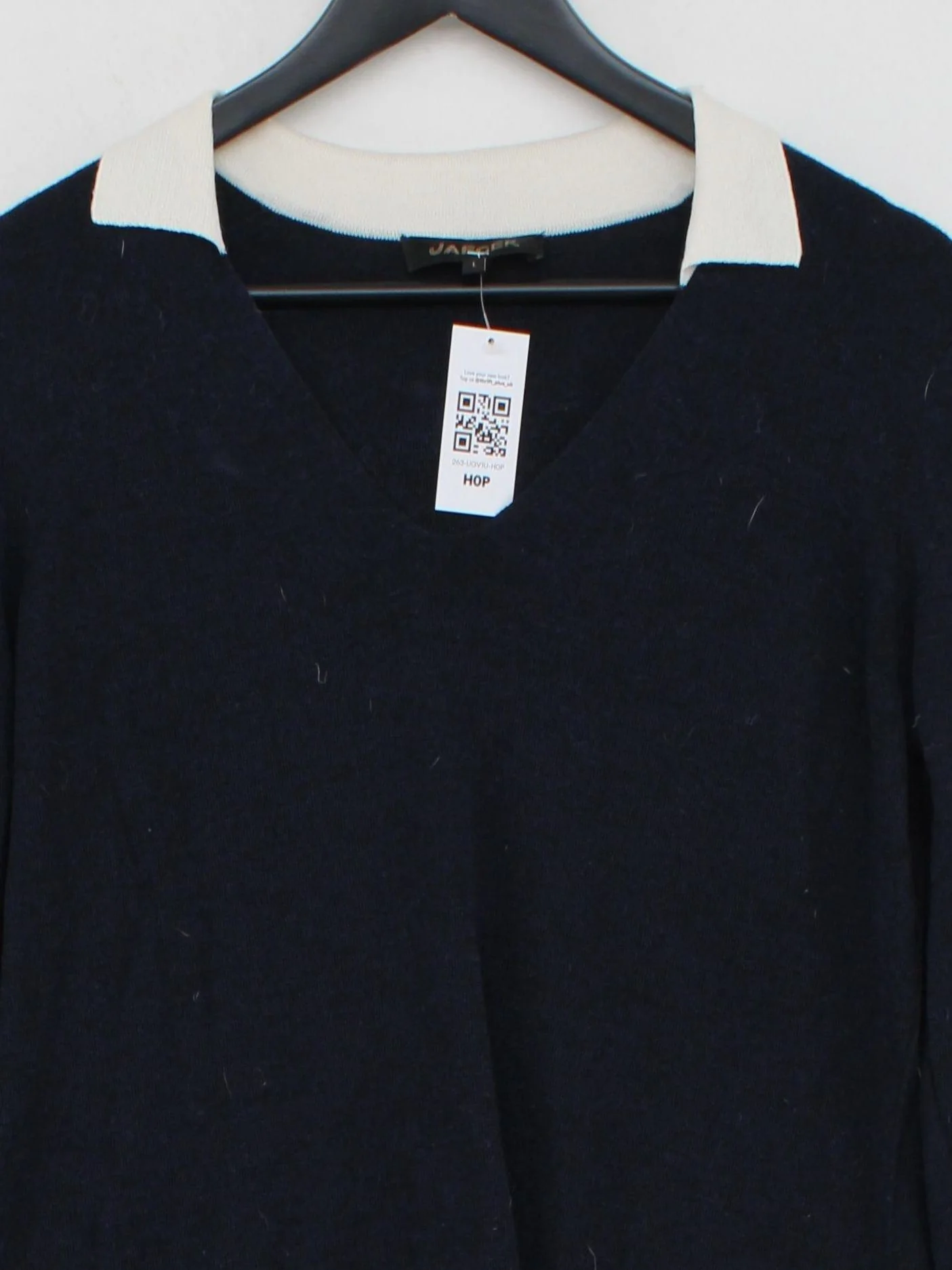 Jaeger Jumper Midi Dress L in Blue - Image 3