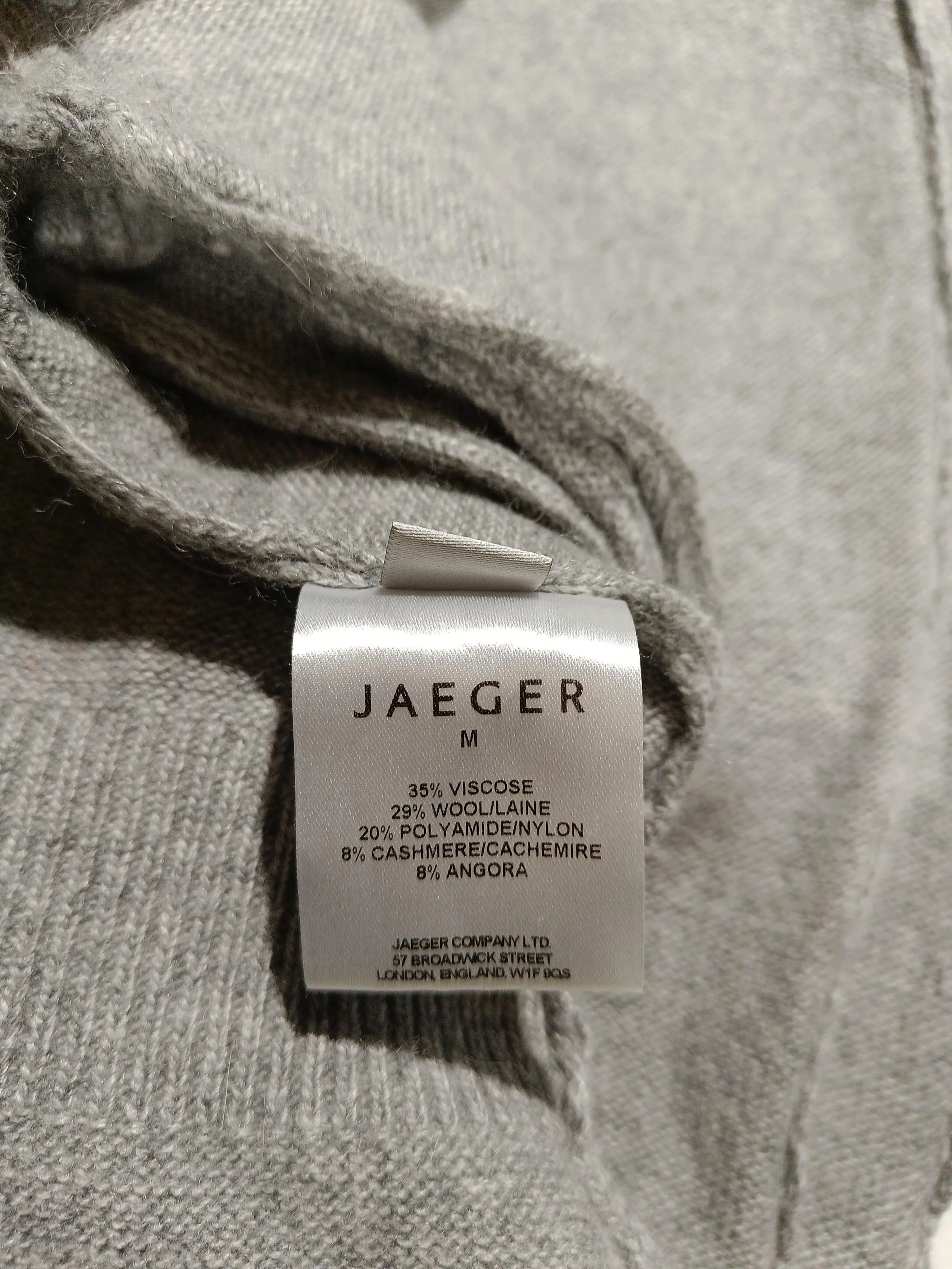 Jaeger Jumper Midi Dress M in Grey - Image 6