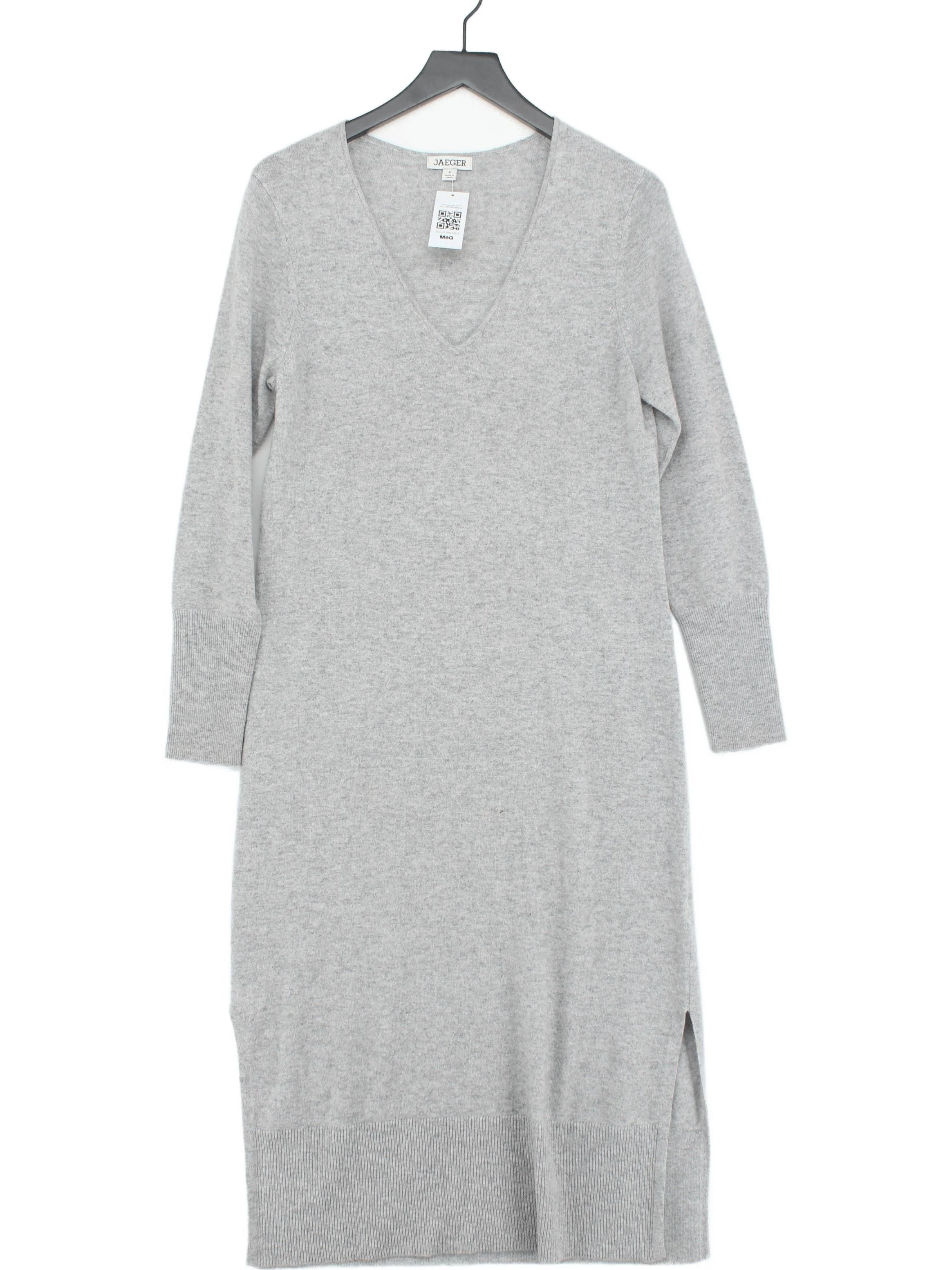 Jaeger Jumper Midi Dress M in Grey