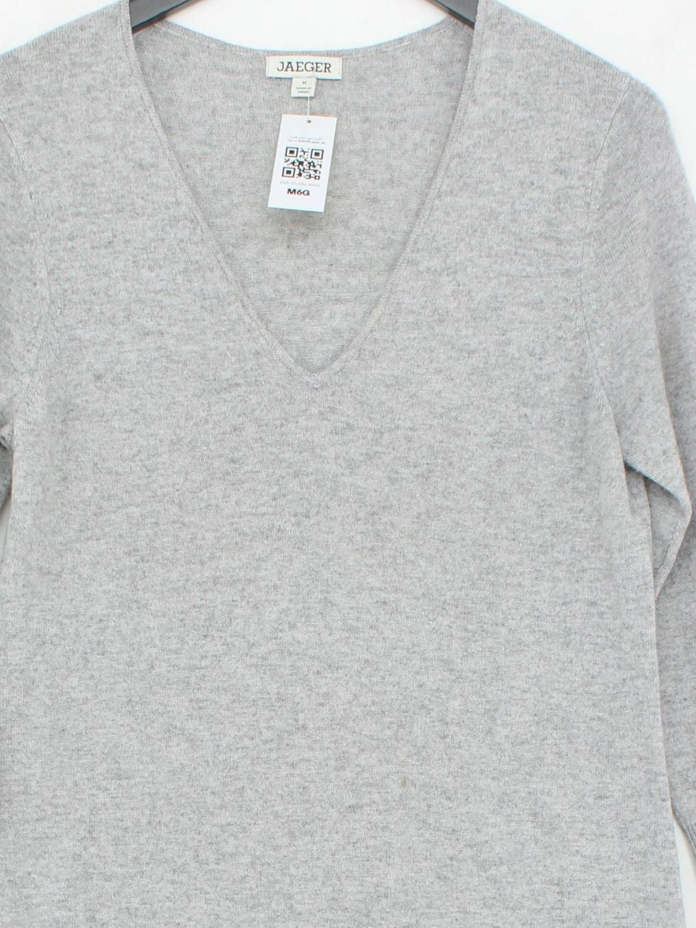Jaeger Jumper Midi Dress M in Grey - Image 3