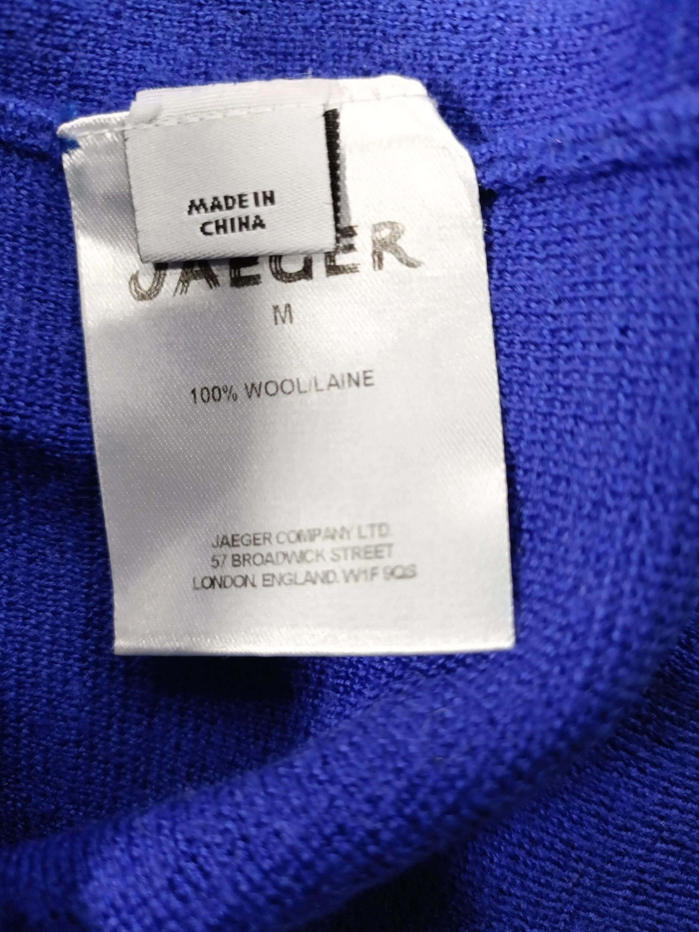 Jaeger Jumper Mini Dress M in Blue - Image 6
