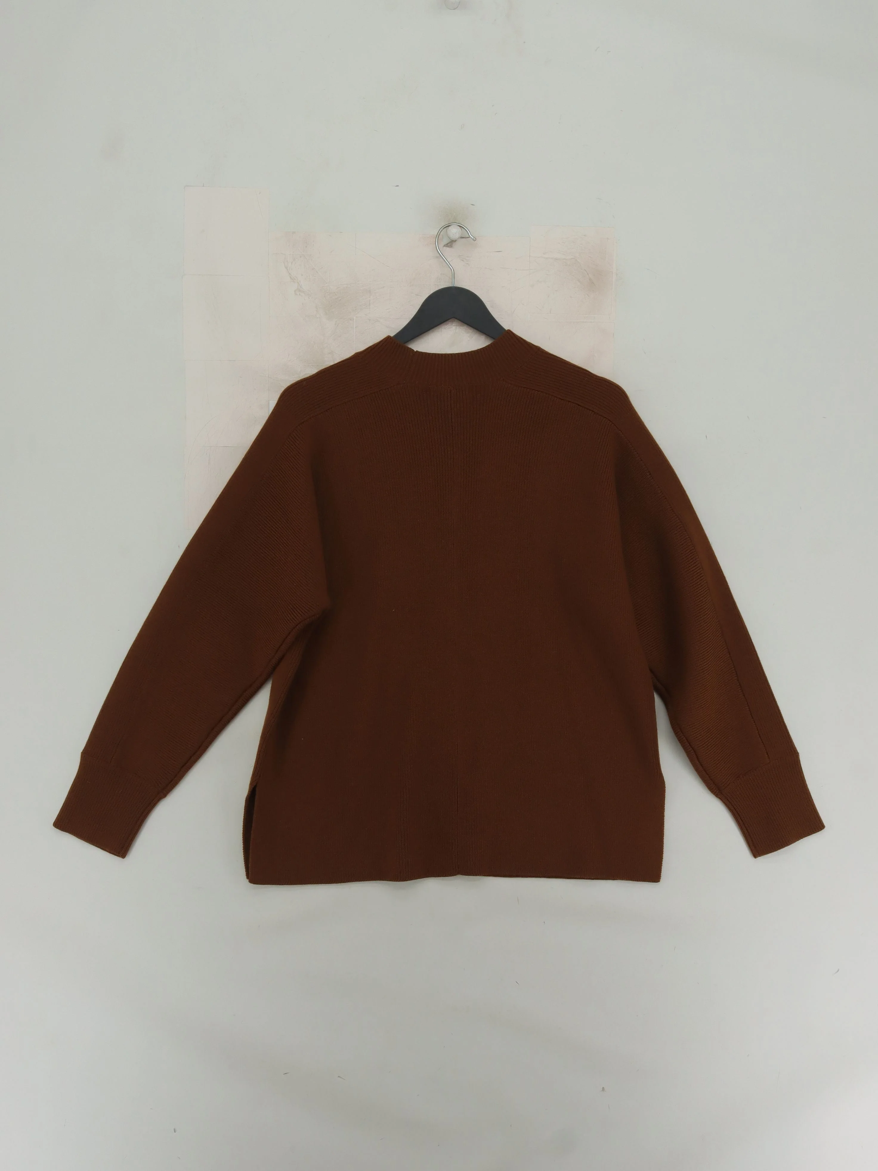 Jaeger Men's Jumper M Brown 100% Wool Round Neck Pullover - Image 2