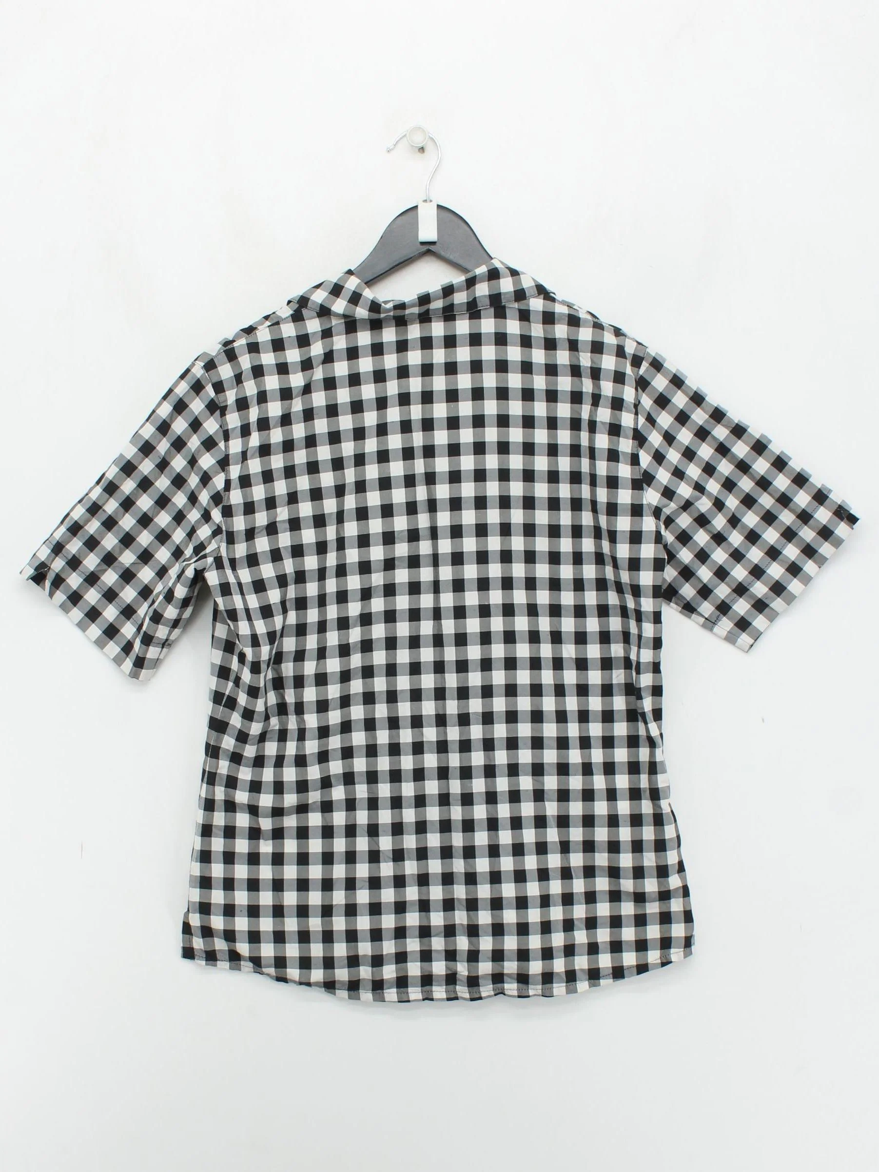 Jaeger Men's Shirt Chest: 41 in Black Checkered Silk with Polyester Basic - Image 2