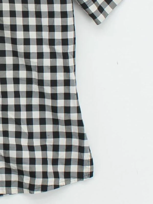 Jaeger Men's Shirt Chest: 41 in Black Checkered Silk with Polyester Basic - Image 4