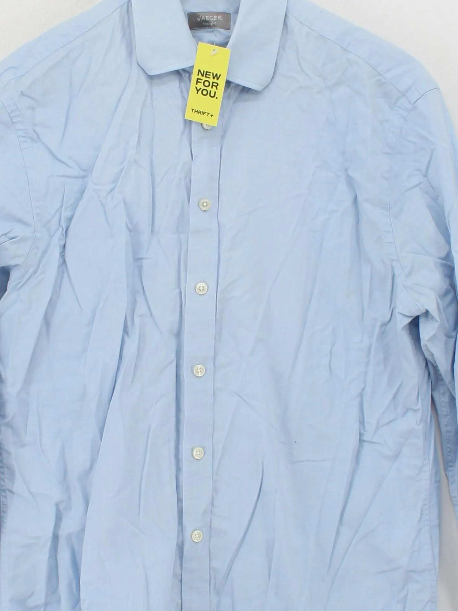 Jaeger Men's Shirt M Blue 100% Cotton Basic - Image 3