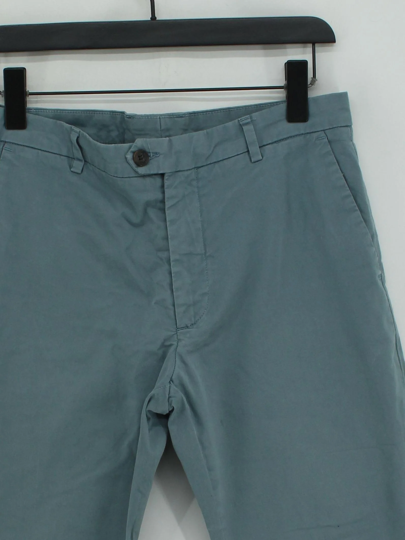 Jaeger Men's Trousers W 32 in Blue Cotton with Elastane Tapered Chino - Image 3