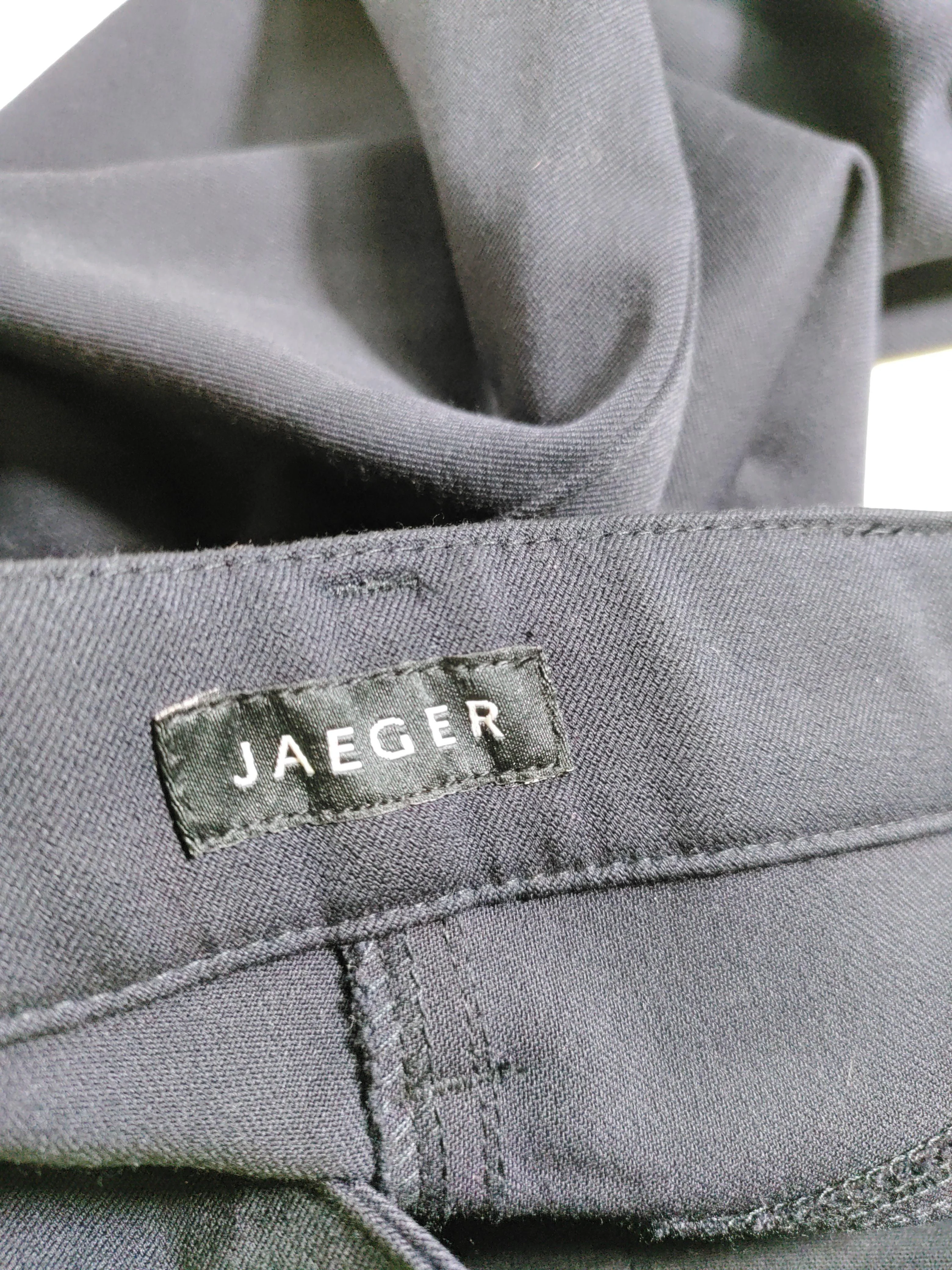 Jaeger Men's Trousers XXL Black Polyester with Viscose, Elastane Straight Chino - Image 5