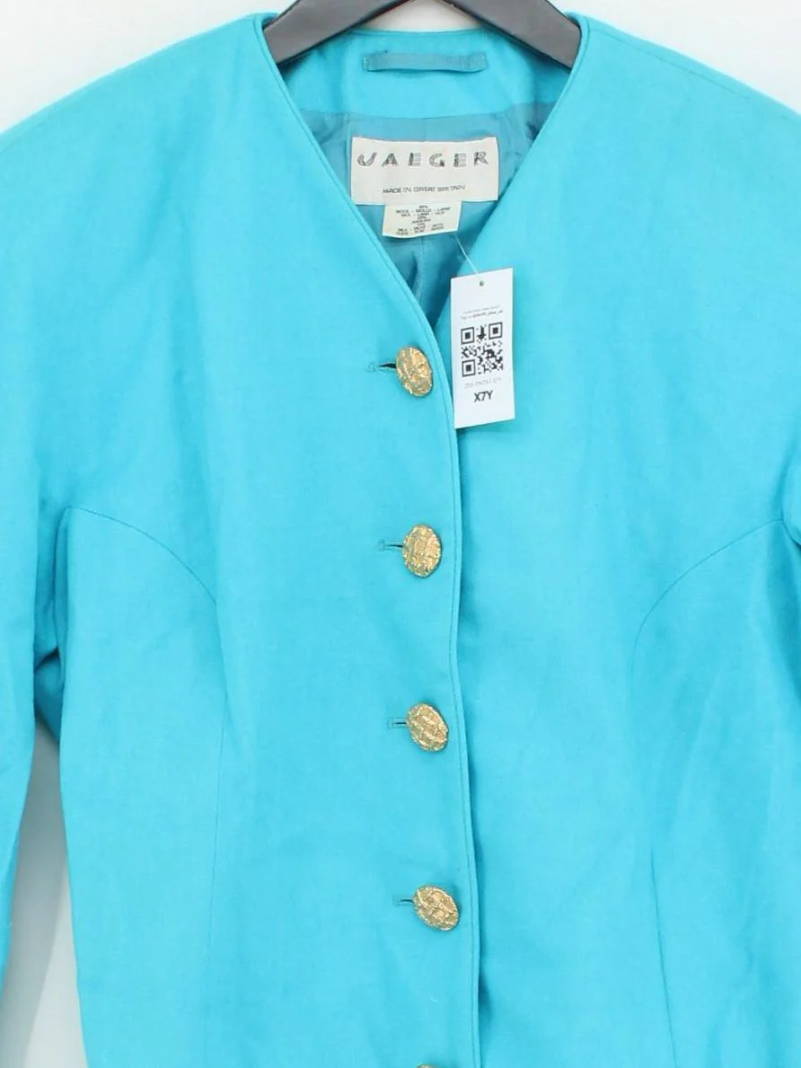 Jaeger Overcoat jacket blue - Image 3