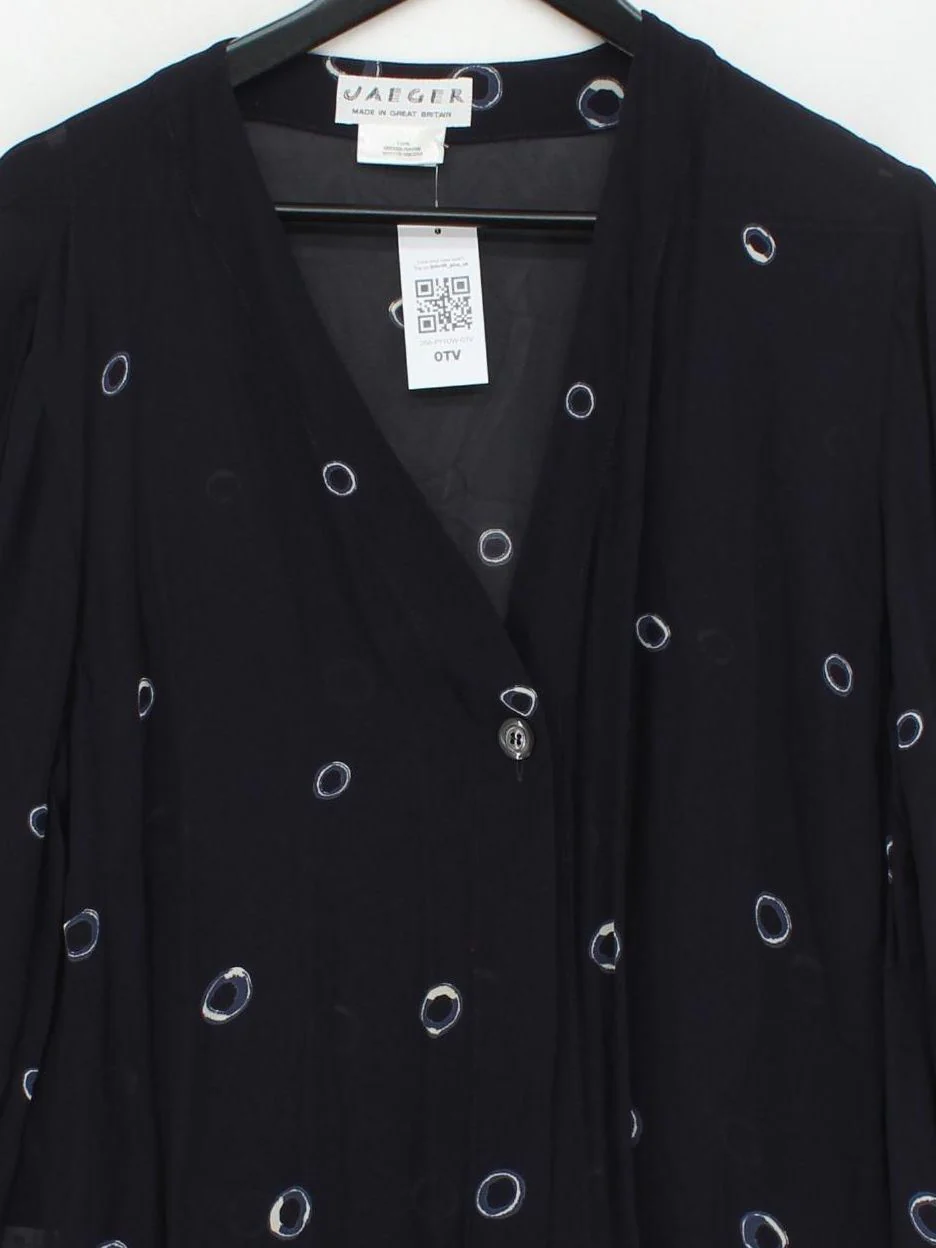 Jaeger Shirt Midi Dress UK10 in Blue - Image 3