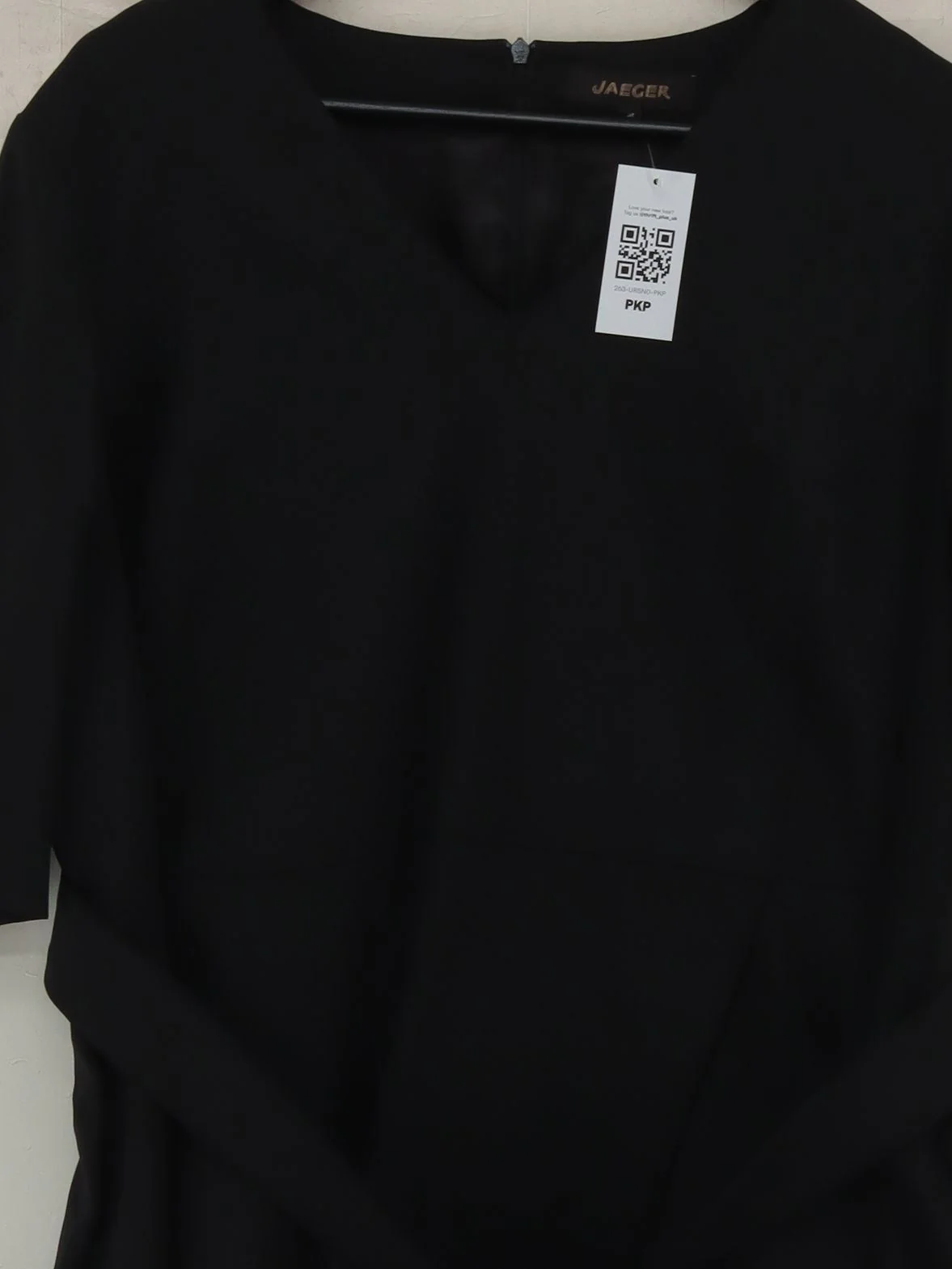 Jaeger Shirt Midi Dress UK18 in Black - Image 3