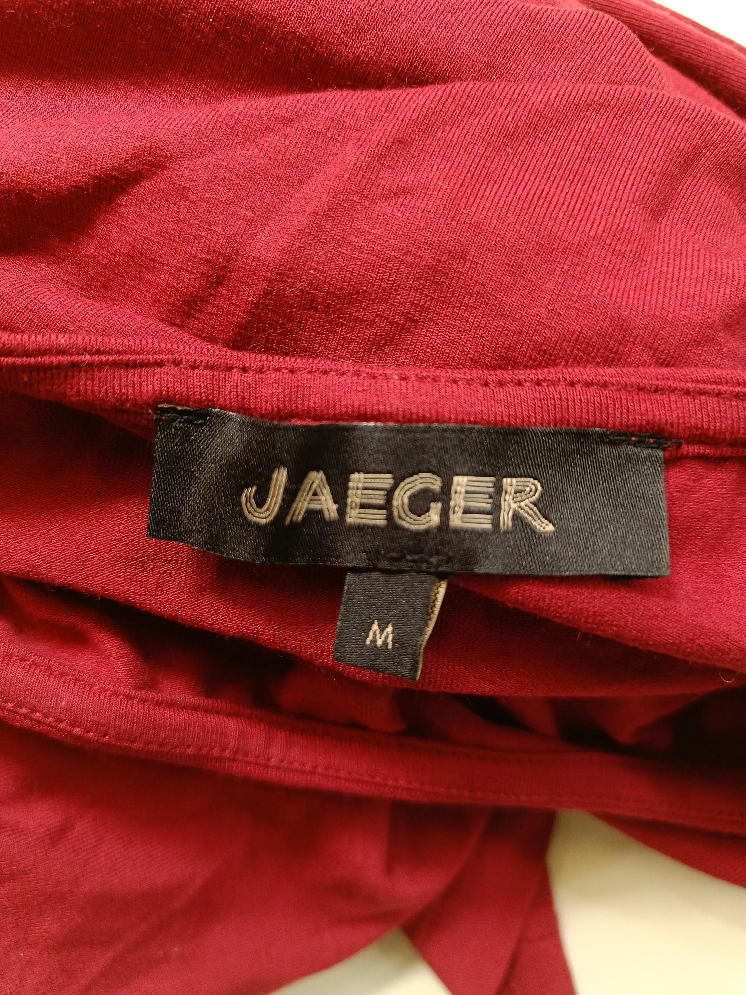 Jaeger T-Shirt Midi Dress M in Red - Image 7