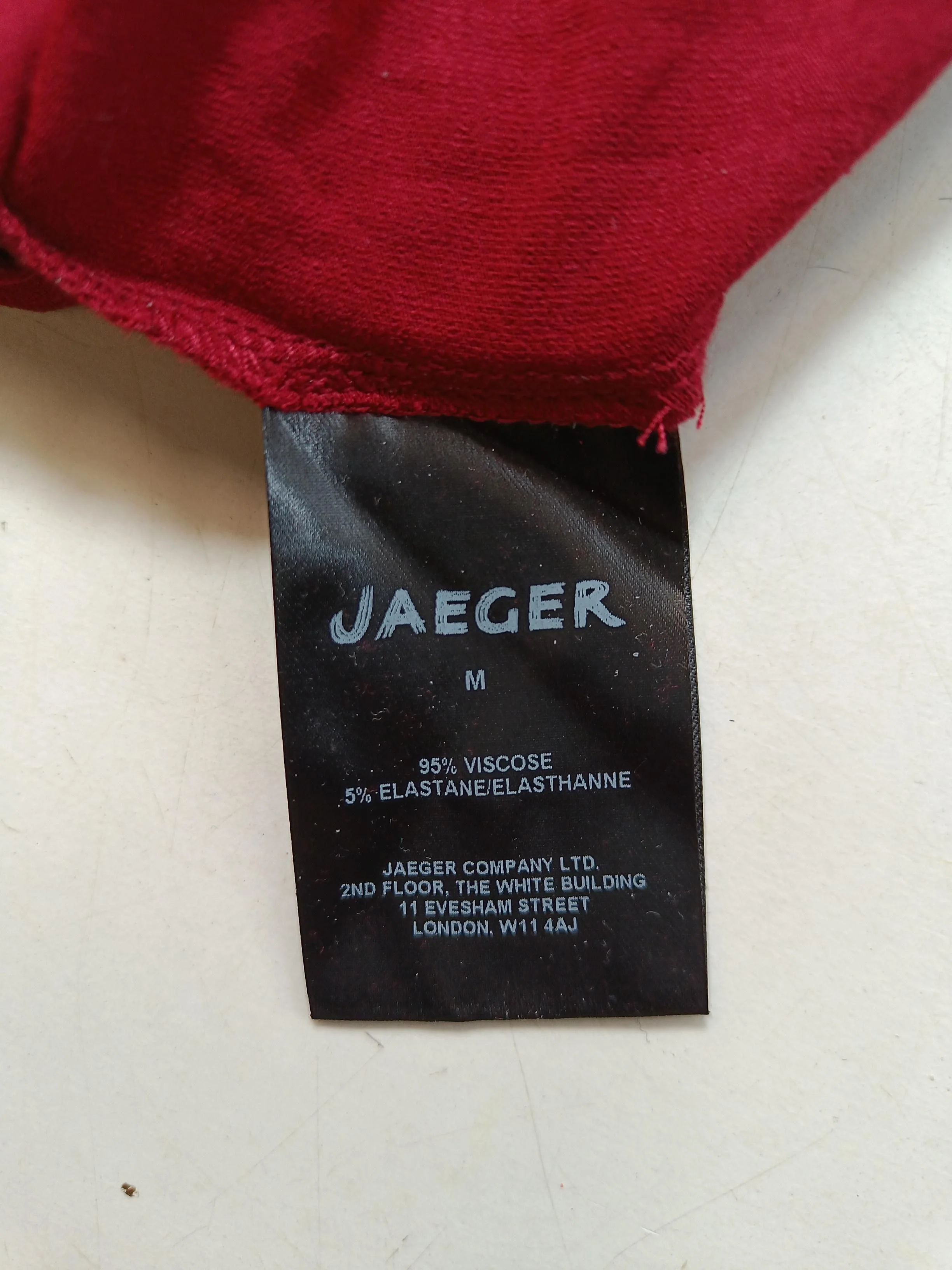 Jaeger T-Shirt Midi Dress M in Red - Image 8