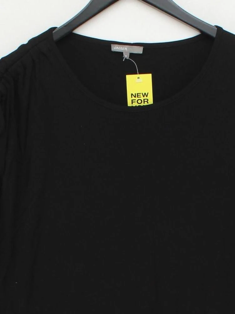 Jaeger T-Shirt Midi Dress UK10 in Black - Image 3