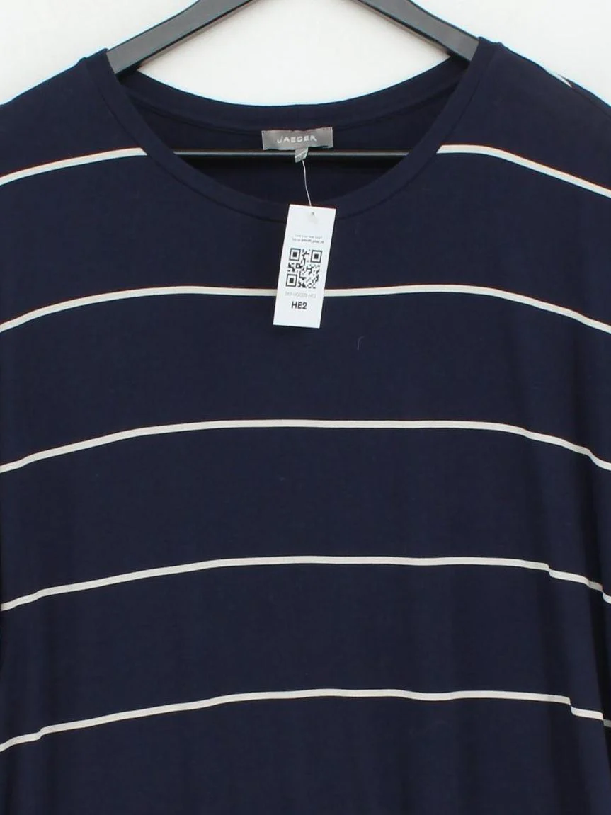 Jaeger T-Shirt Mini Dress L in Blue - Image 3