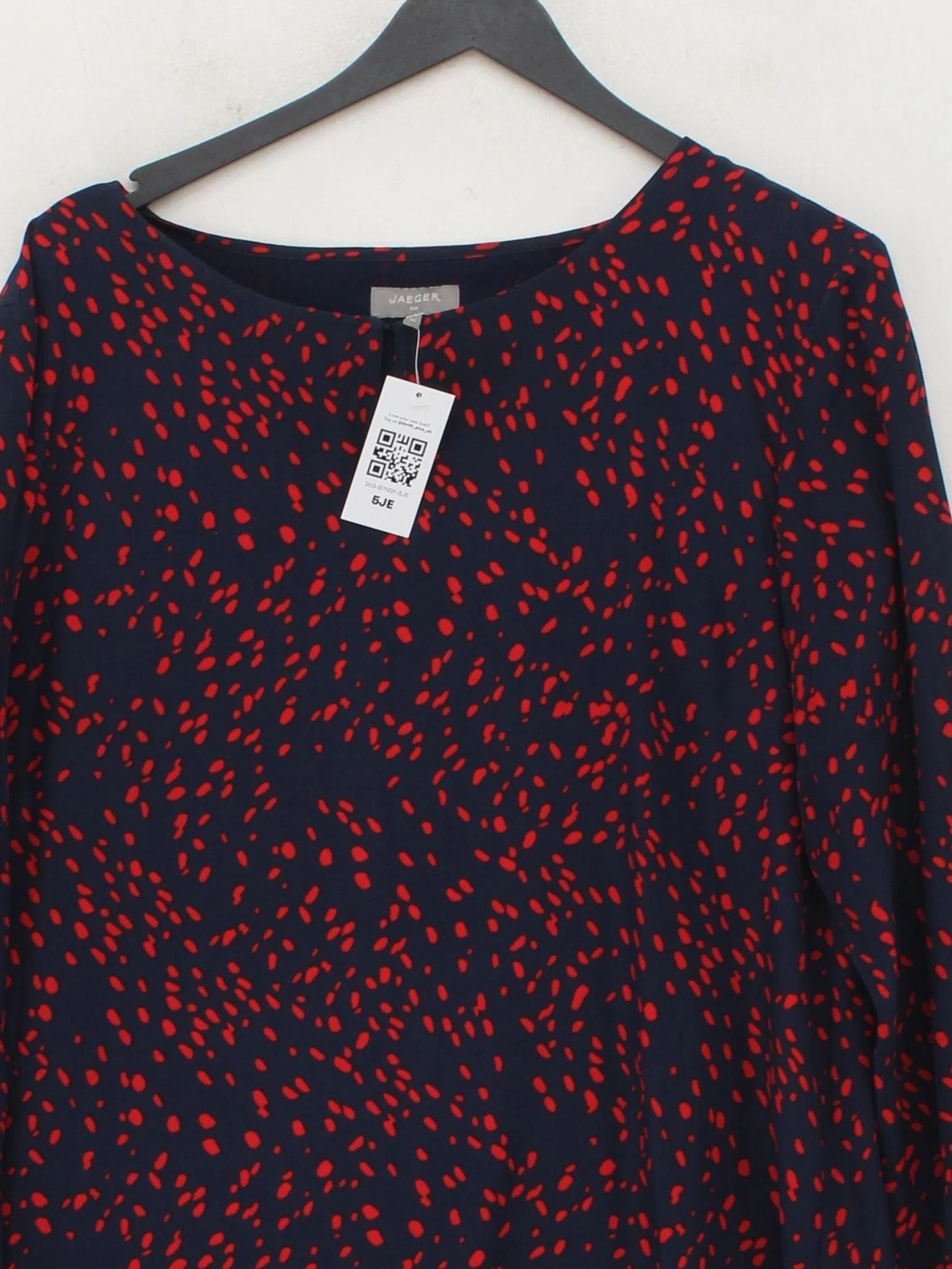 Jaeger T-Shirt Mini Dress UK16 in Blue - Image 3