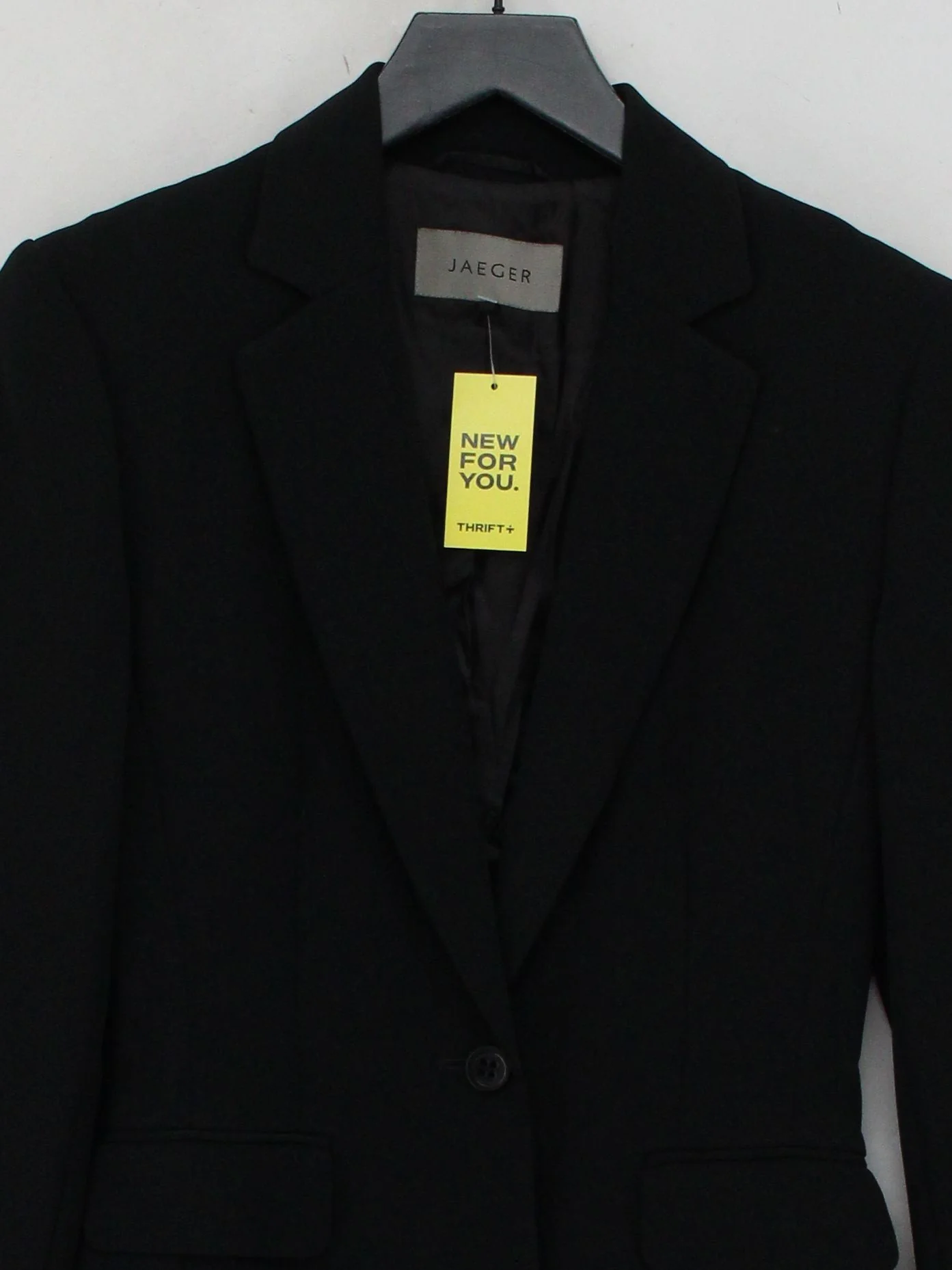 Jaeger Women's Blazer M Black Acetate with Polyester, Viscose Overcoat - Image 3