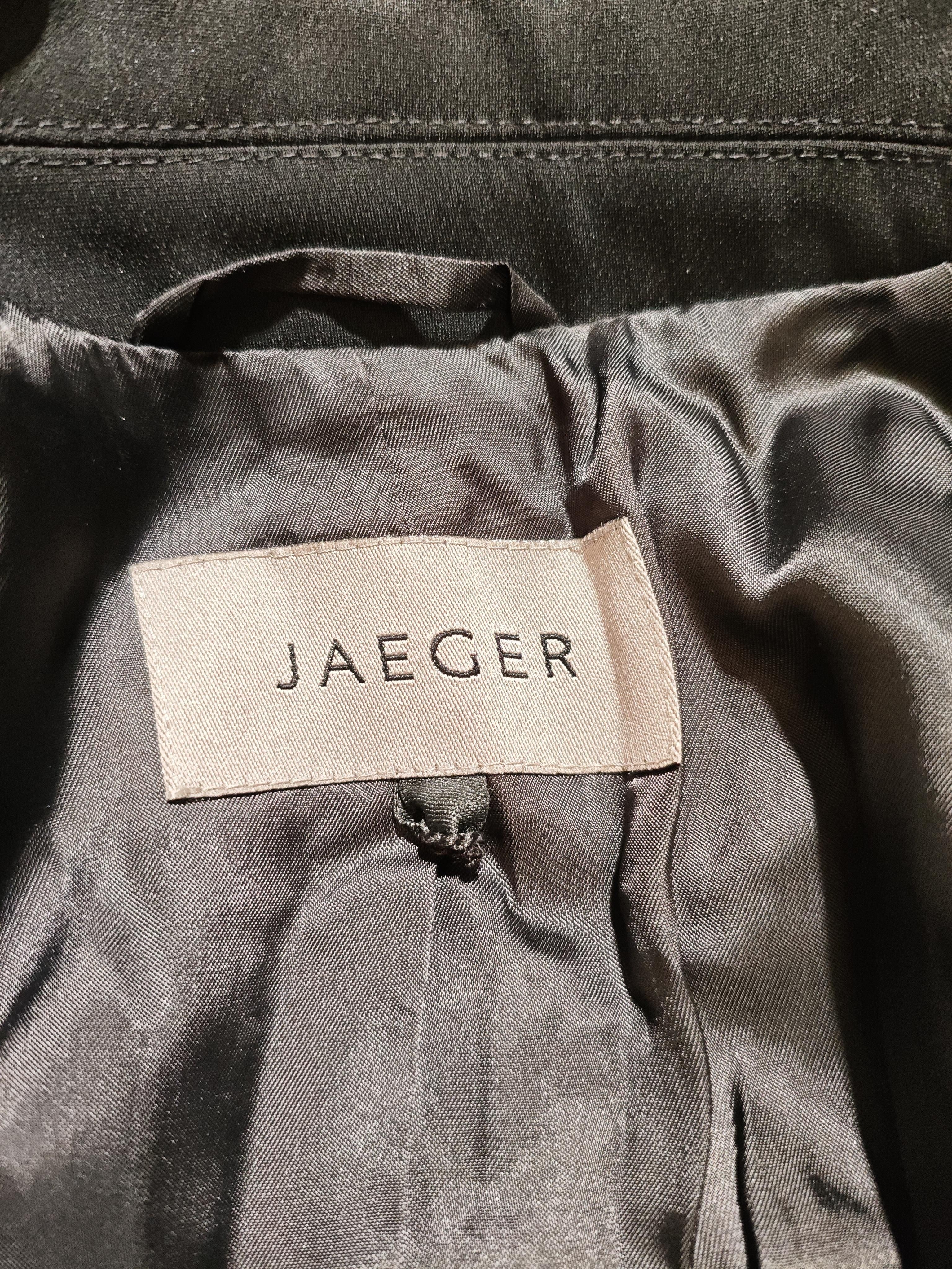 Jaeger Women's Blazer M Black Acetate with Polyester, Viscose Overcoat - Image 5