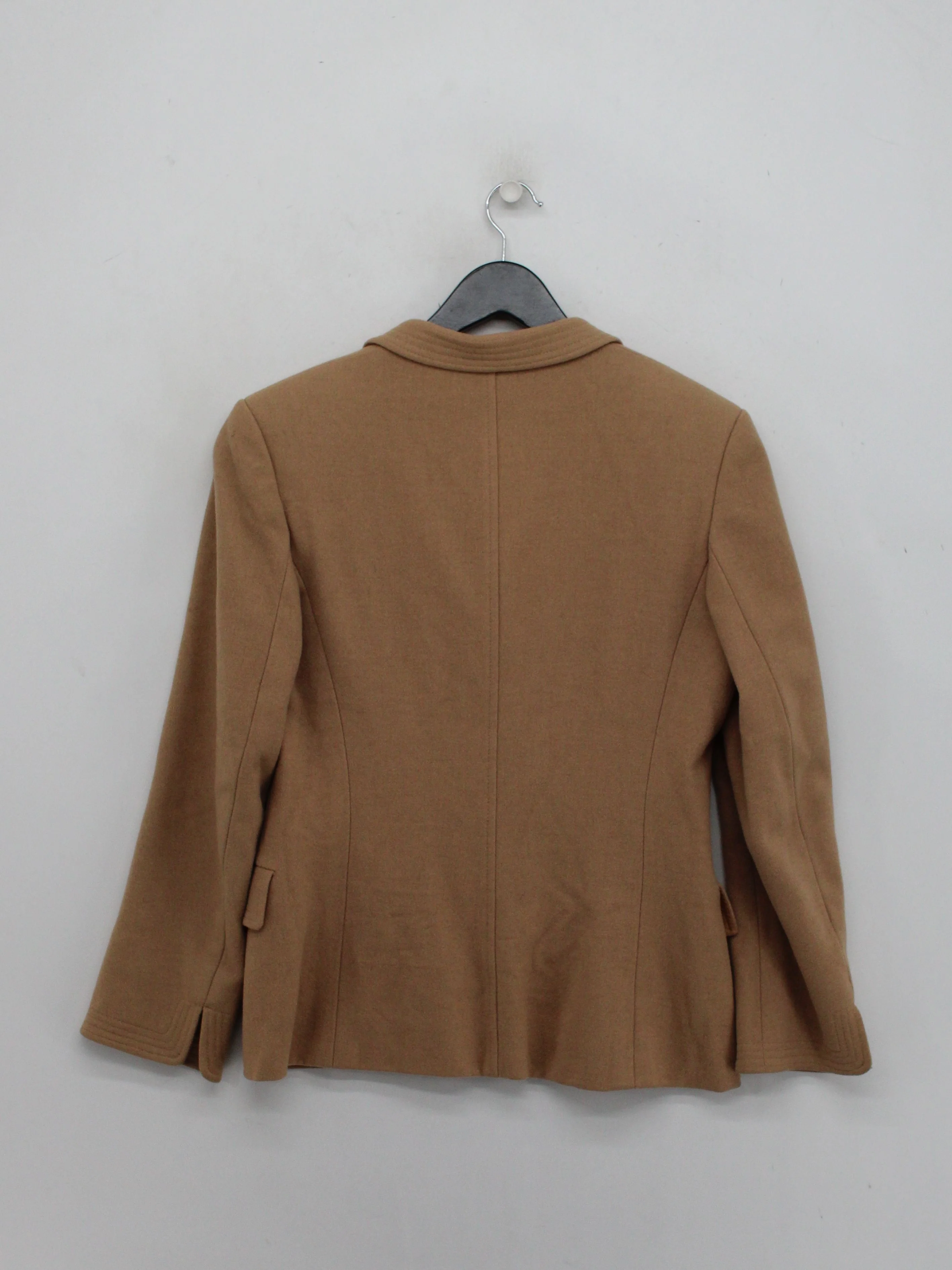 Jaeger Women's Blazer M Tan Wool with Other Overcoat - Image 2