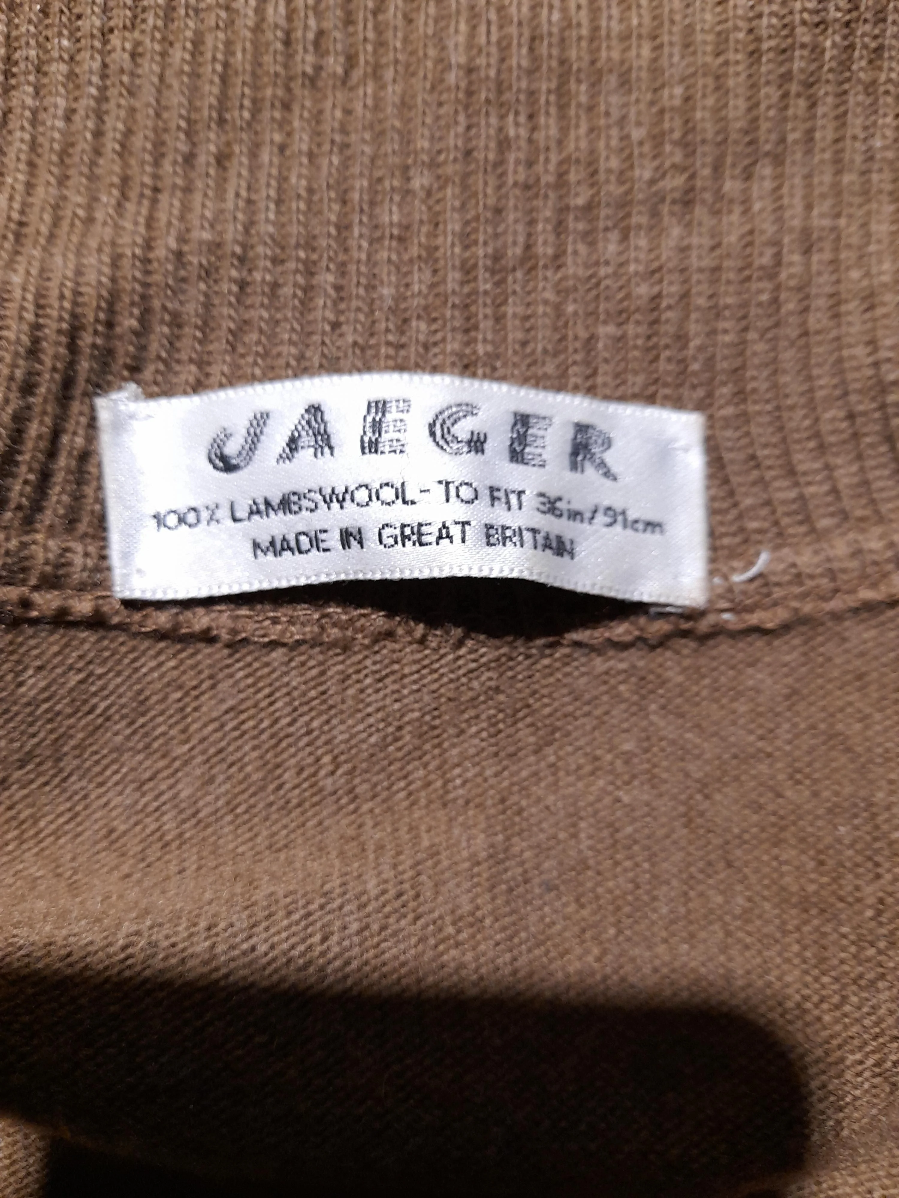 Jaeger Women's Cardigan UK 10 Brown 100% Wool Collared Cardigan - Image 5