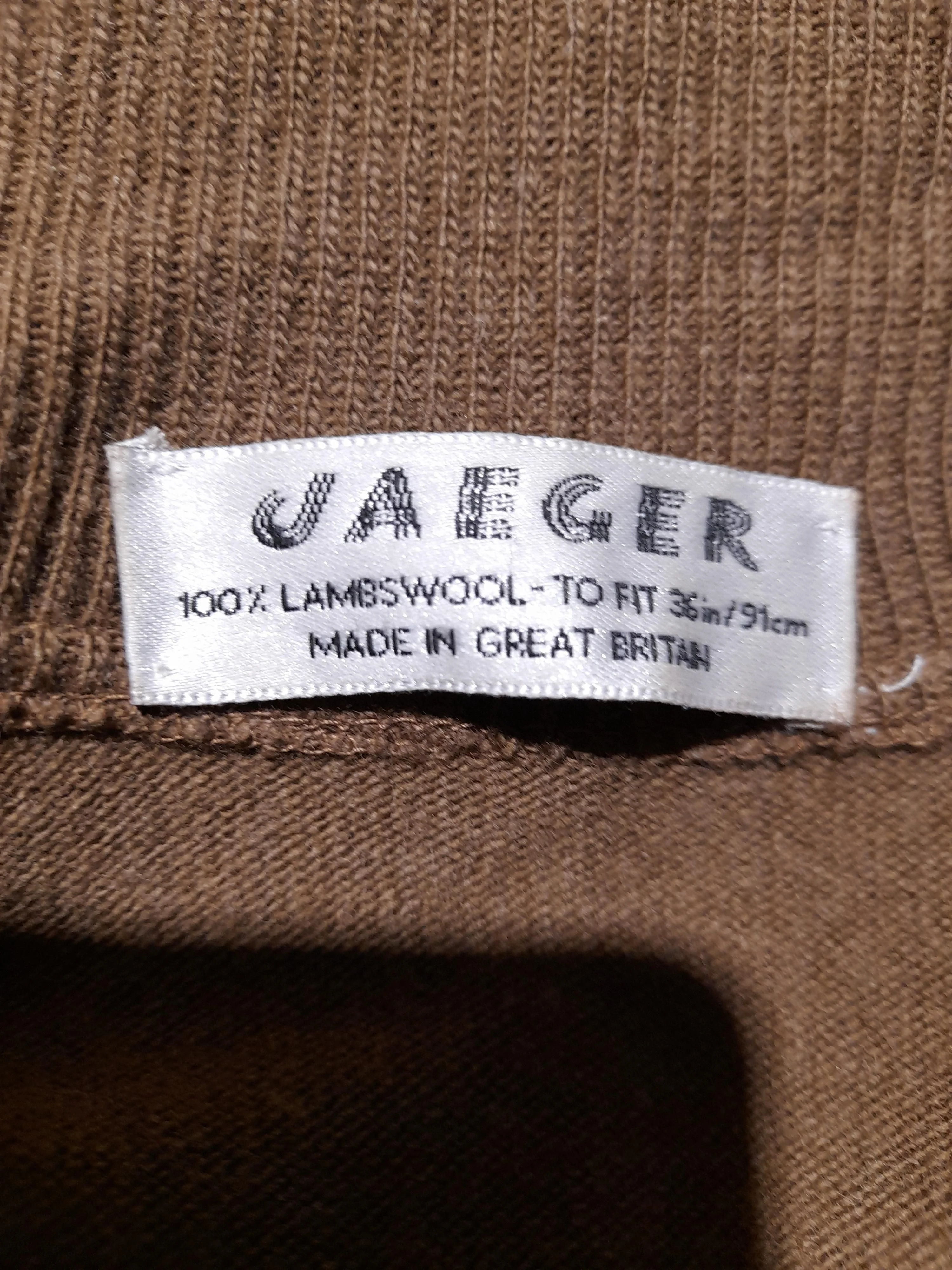 Jaeger Women's Cardigan UK 10 Brown 100% Wool Collared Cardigan - Image 6