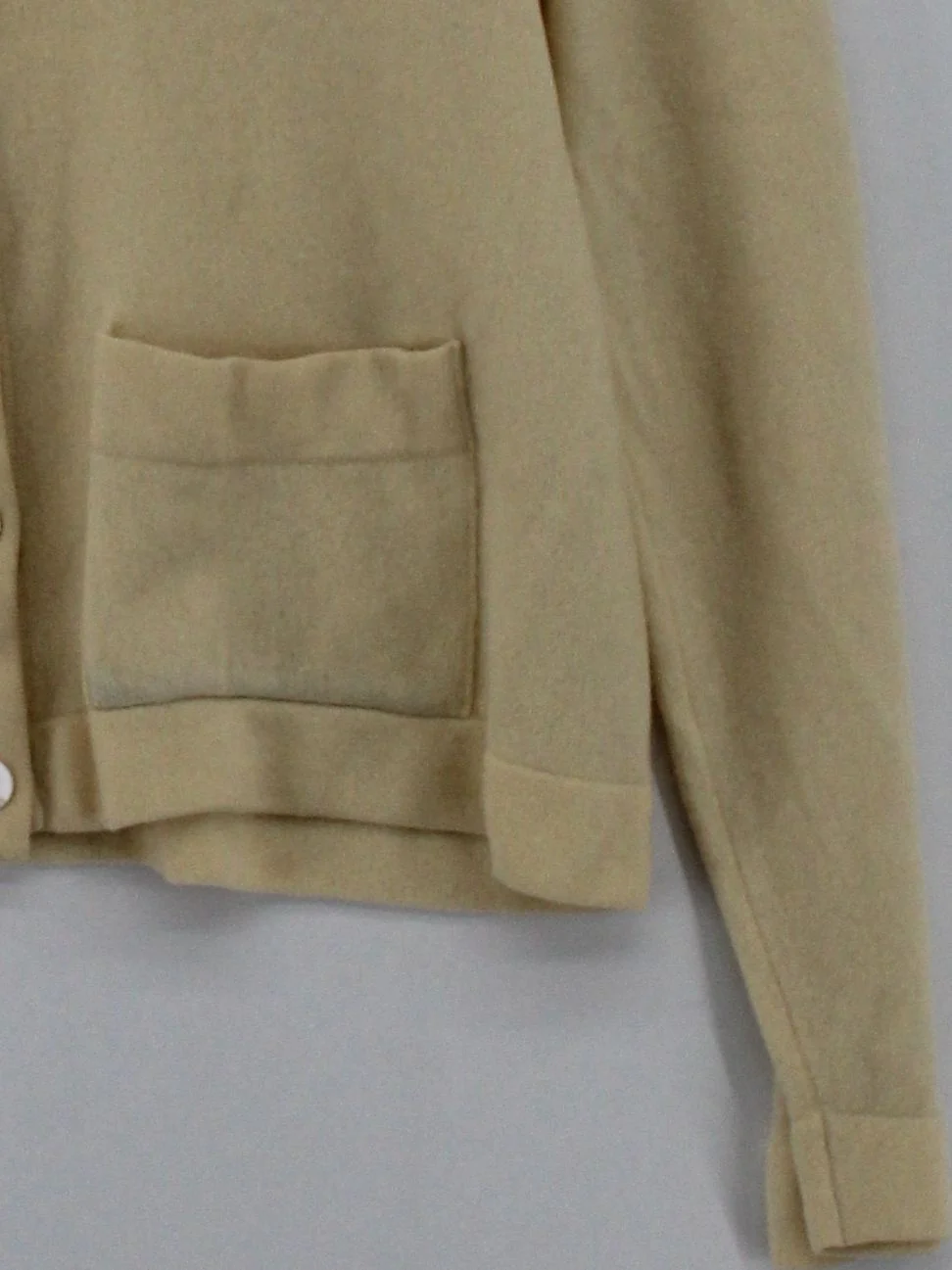 Jaeger Women's Cardigan XL Cream 100% Cashmere V-Neck Cardigan - Image 4