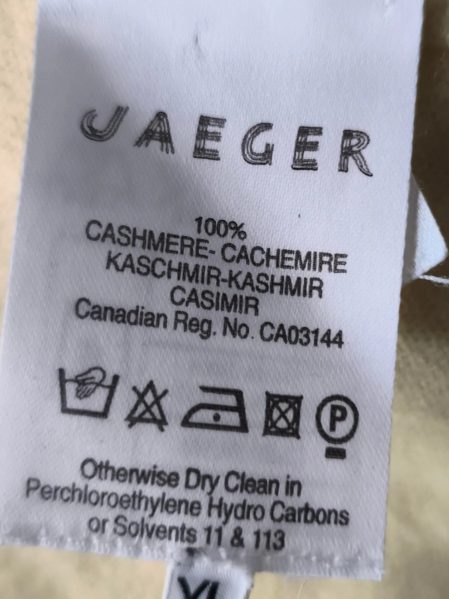 Jaeger Women's Cardigan XL Cream 100% Cashmere V-Neck Cardigan - Image 7