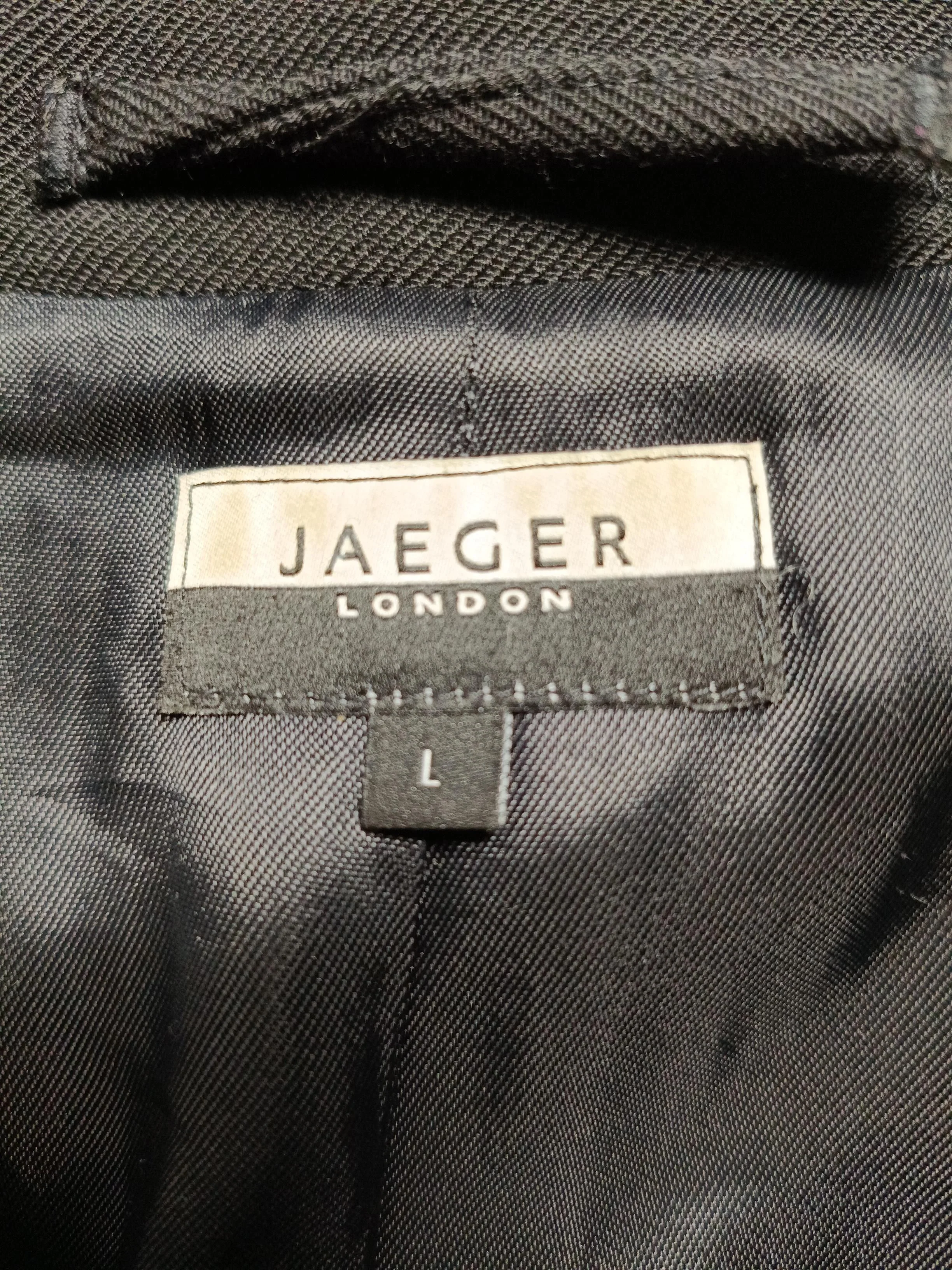 Jaeger Women's Coat L Black Polyester with Wool, Elastane, Viscose Overcoat - Image 6
