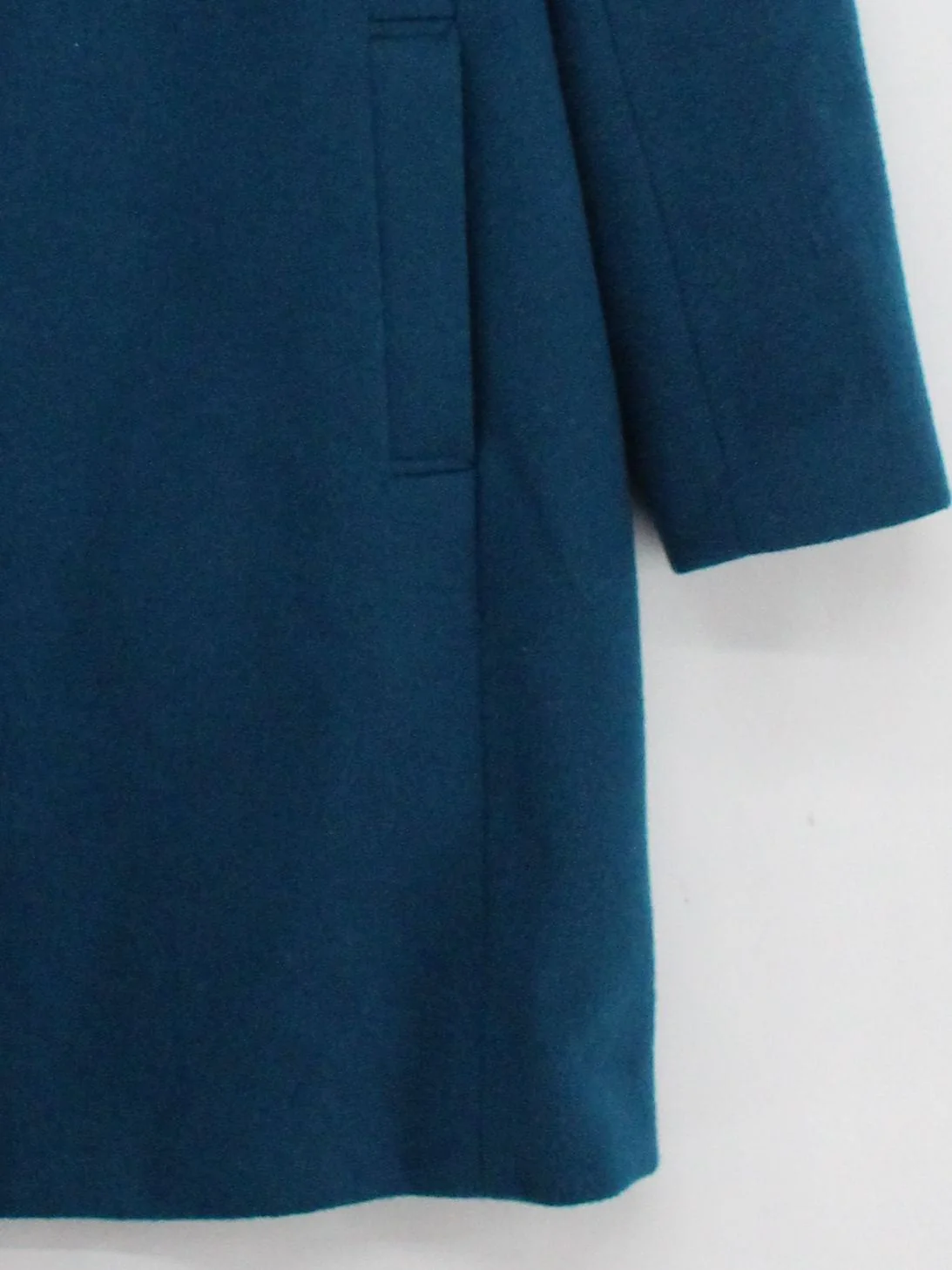 Jaeger Women's Coat UK 12 Blue Wool with Polyester, Viscose Overcoat - Image 4