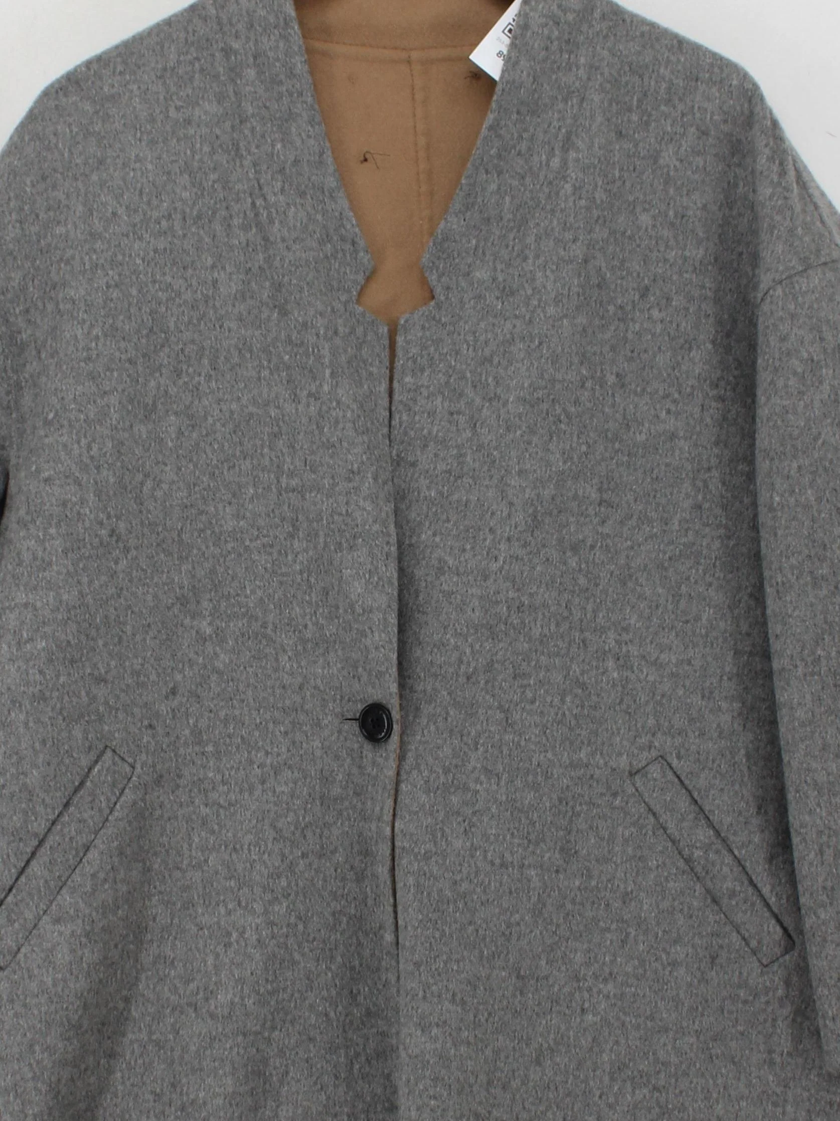 Jaeger Women's Coat UK 16 Grey 100% Wool Overcoat - Image 3