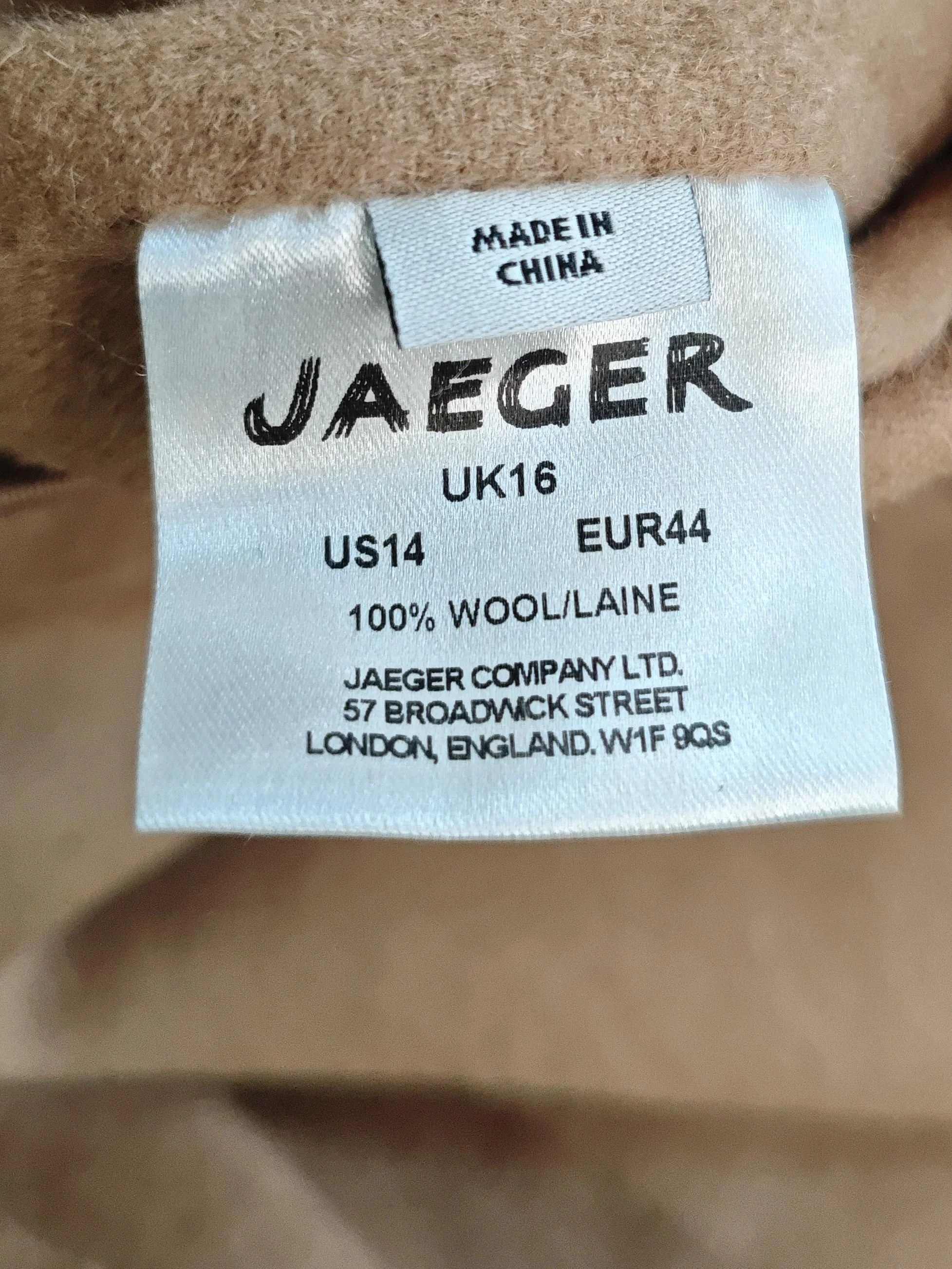 Jaeger Women's Coat UK 16 Grey 100% Wool Overcoat - Image 5