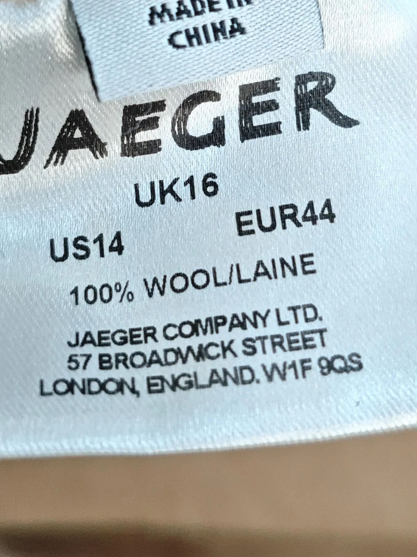 Jaeger Women's Coat UK 16 Grey 100% Wool Overcoat - Image 6