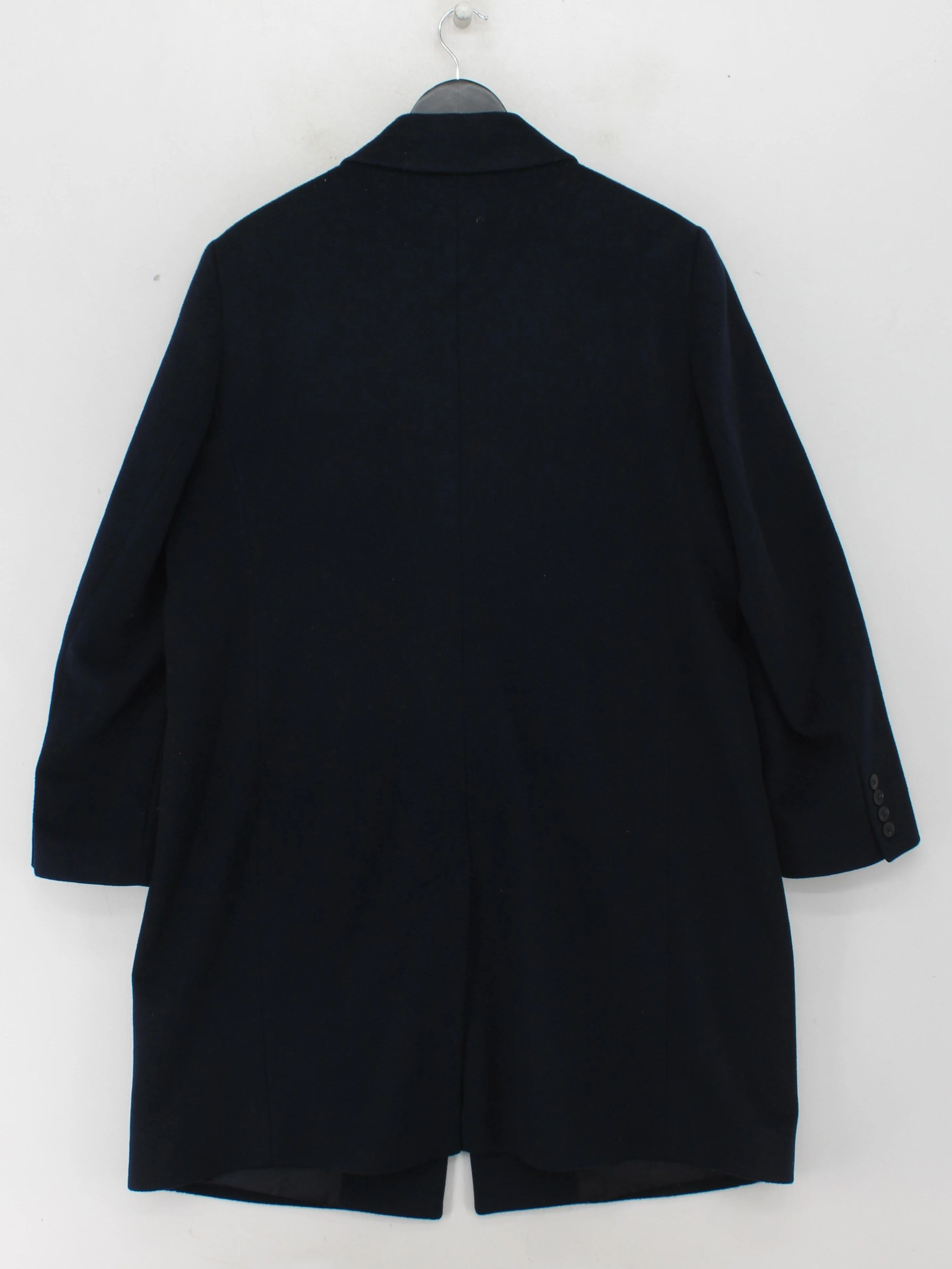 Jaeger Women's Coat UK 18 Blue Wool with Polyester, Viscose Overcoat - Image 2