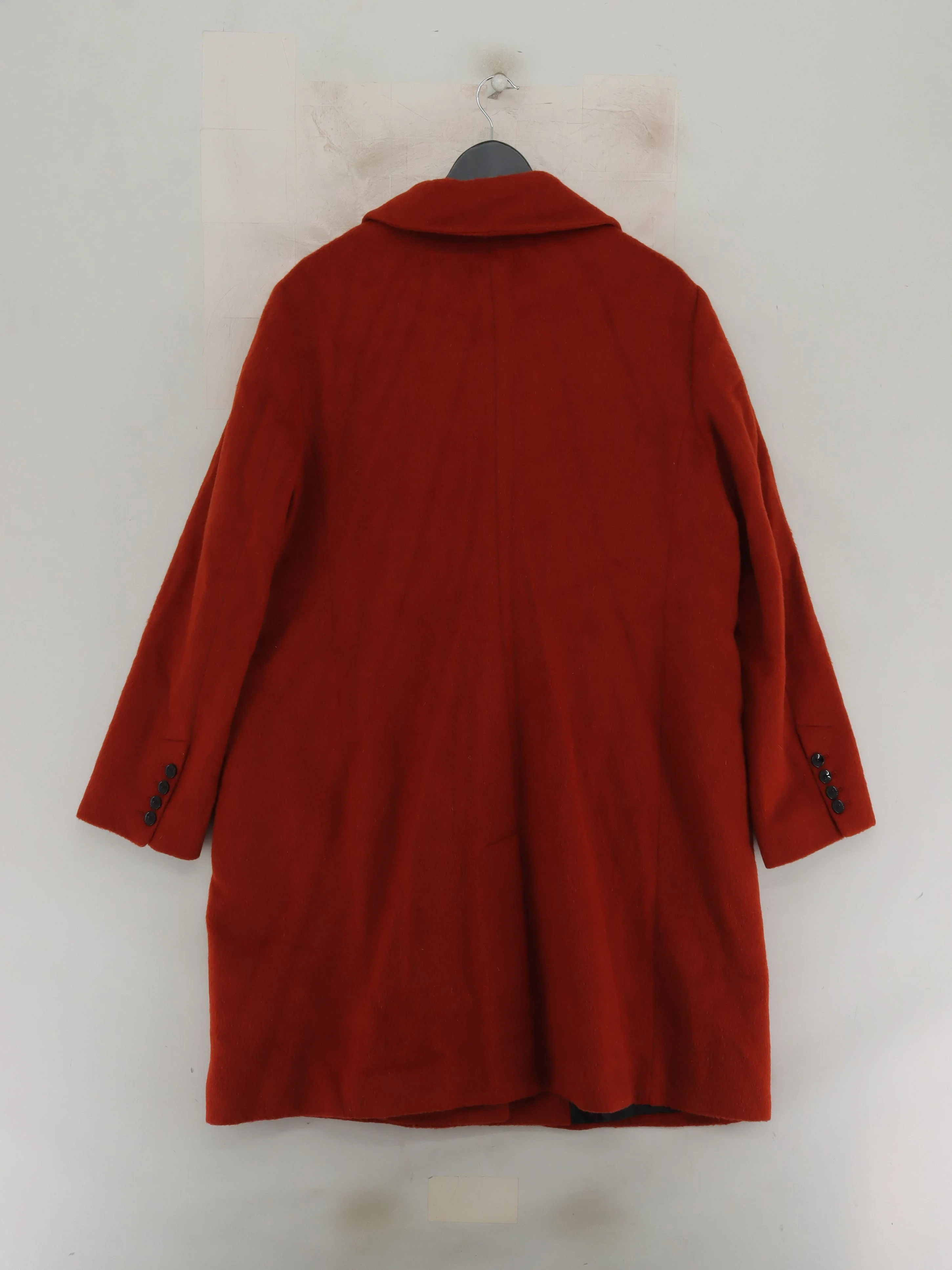 Jaeger Women's Coat UK 18 Red Wool with Polyamide, Other, Mohair Overcoat - Image 2