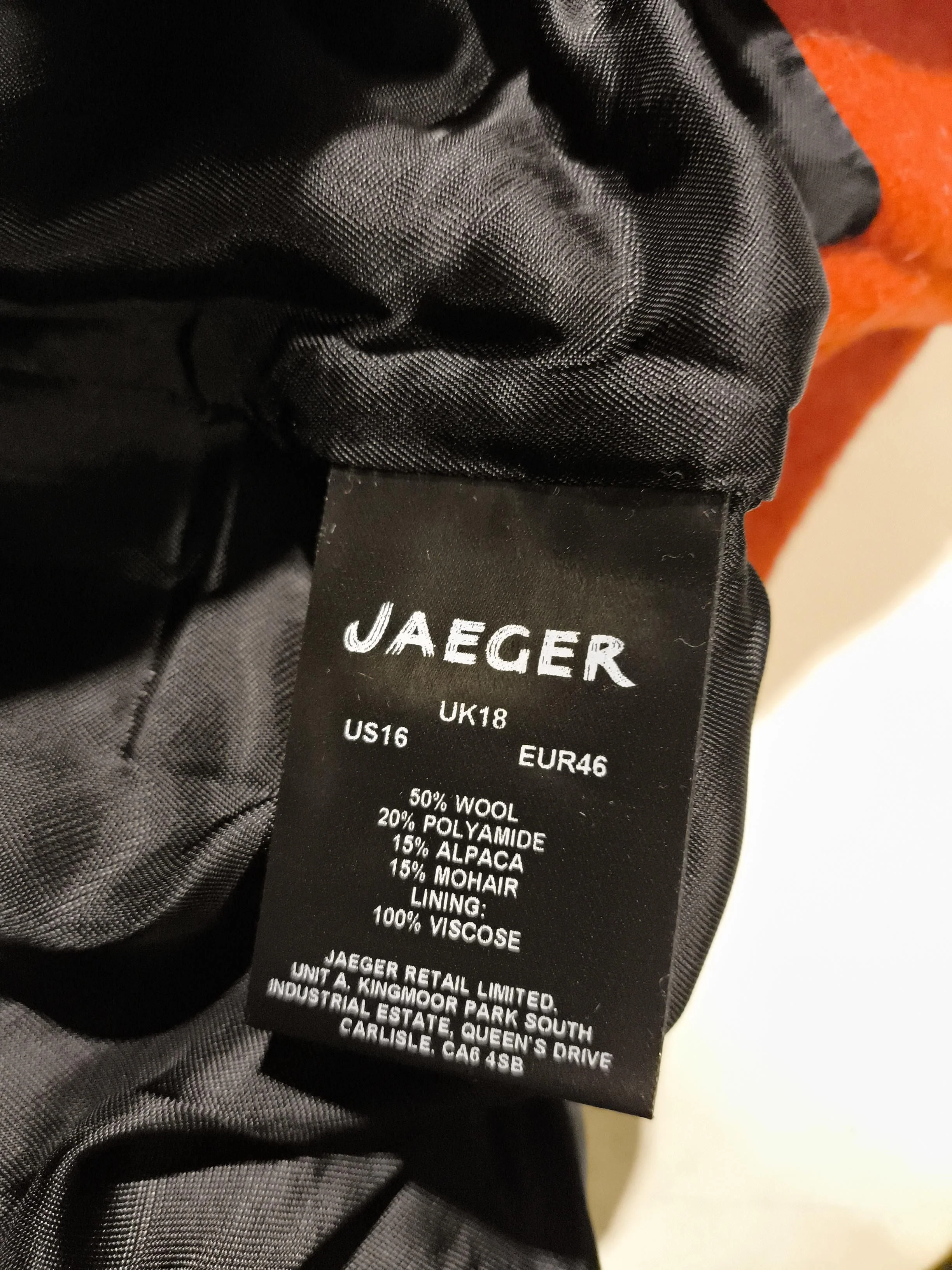 Jaeger Women's Coat UK 18 Red Wool with Polyamide, Other, Mohair Overcoat - Image 6