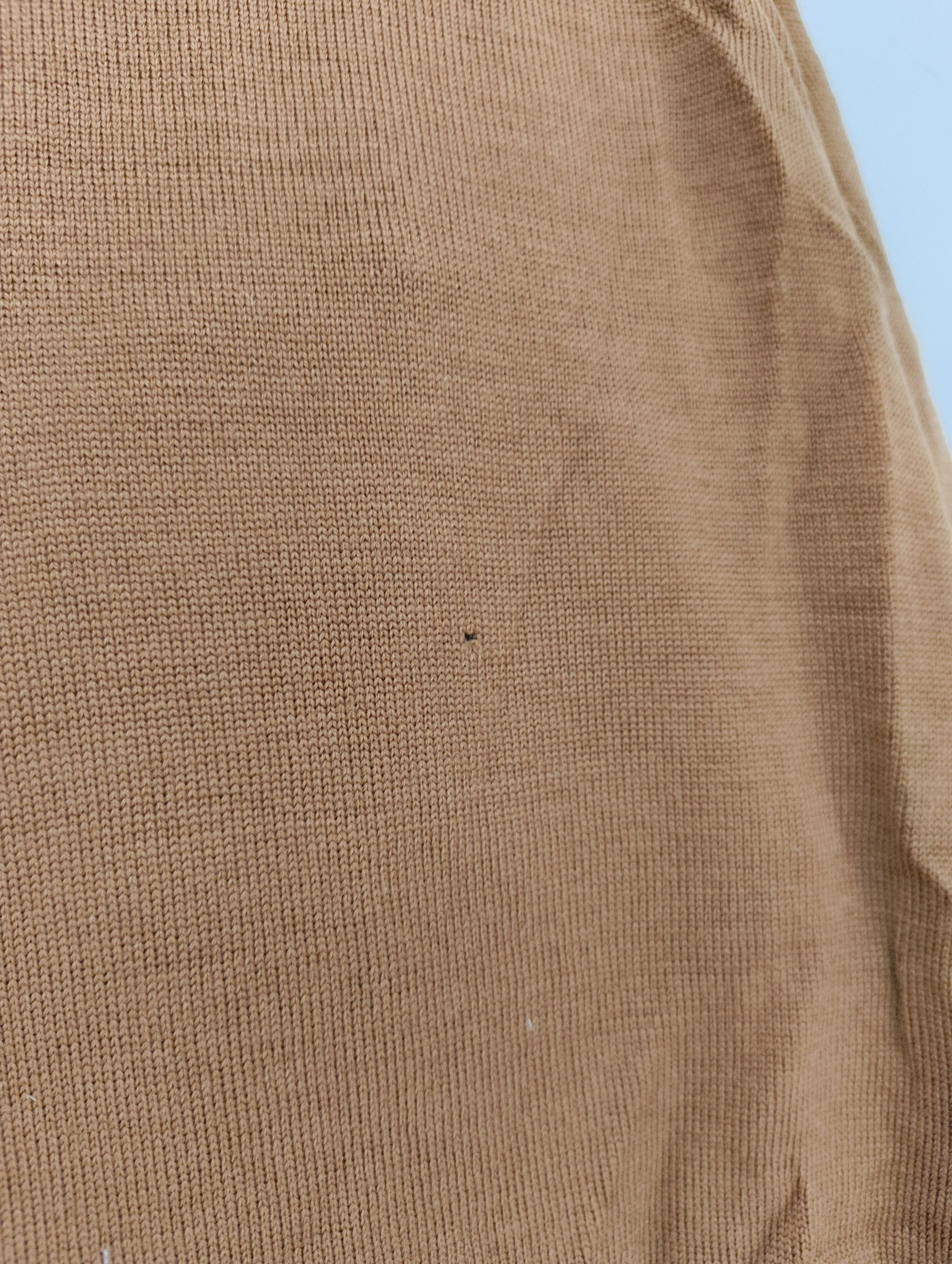 Jaeger Women's Jumper S Brown 100% Wool Roll Neck Pullover - Image 5