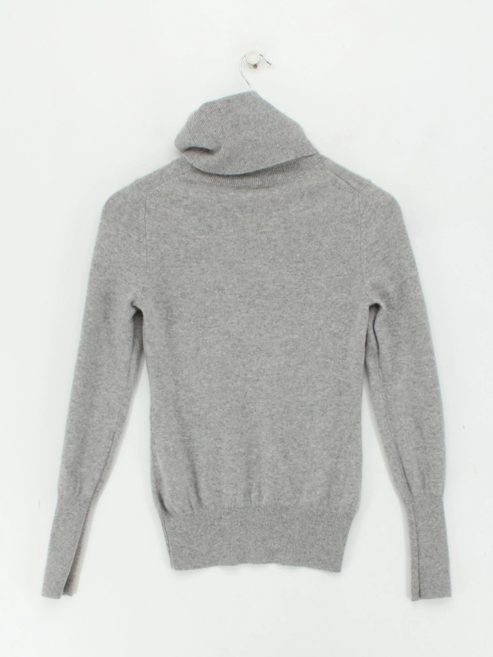 Jaeger Women's Jumper S Grey 100% Cashmere Roll Neck Pullover - Image 2